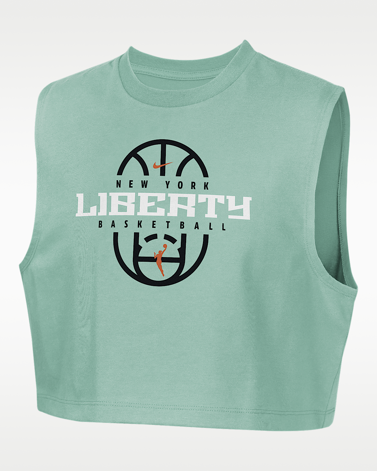 Детская футболка New York Liberty Nike Authentics Big Kids' (Girls') Sleeveless Cropped