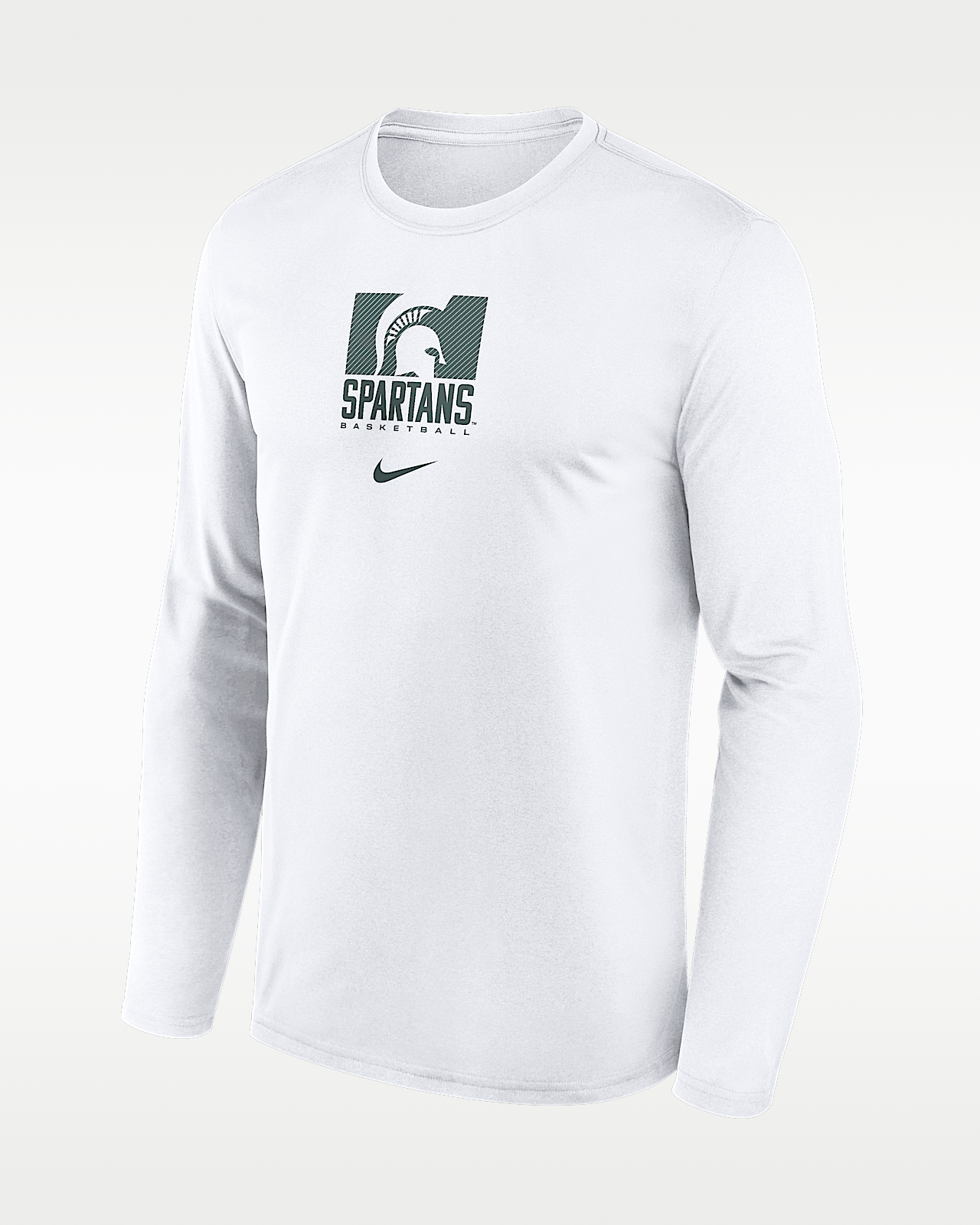 Мужская футболка Michigan State Courtside Nike Dri-FIT College Long-Sleeve