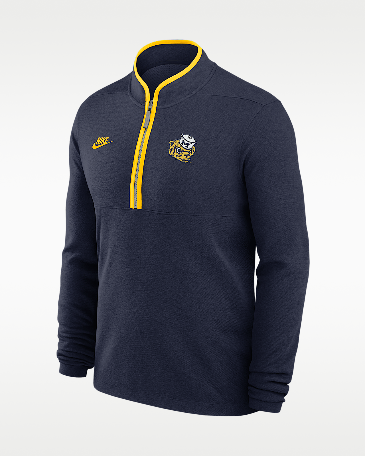 Мужские  Michigan Courtside Nike Dri-FIT College Half-Zip Top