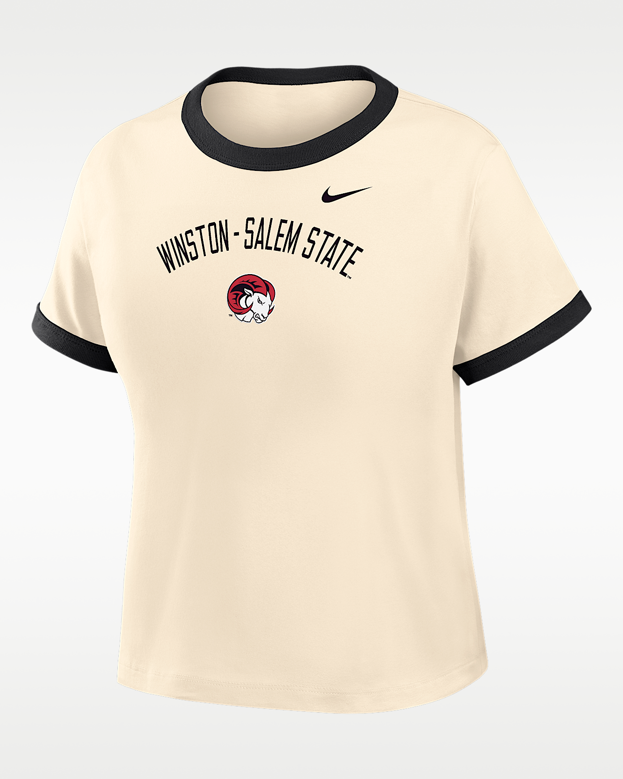Женская футболка Nike College (Winston-Salem State) Cropped Ringer
