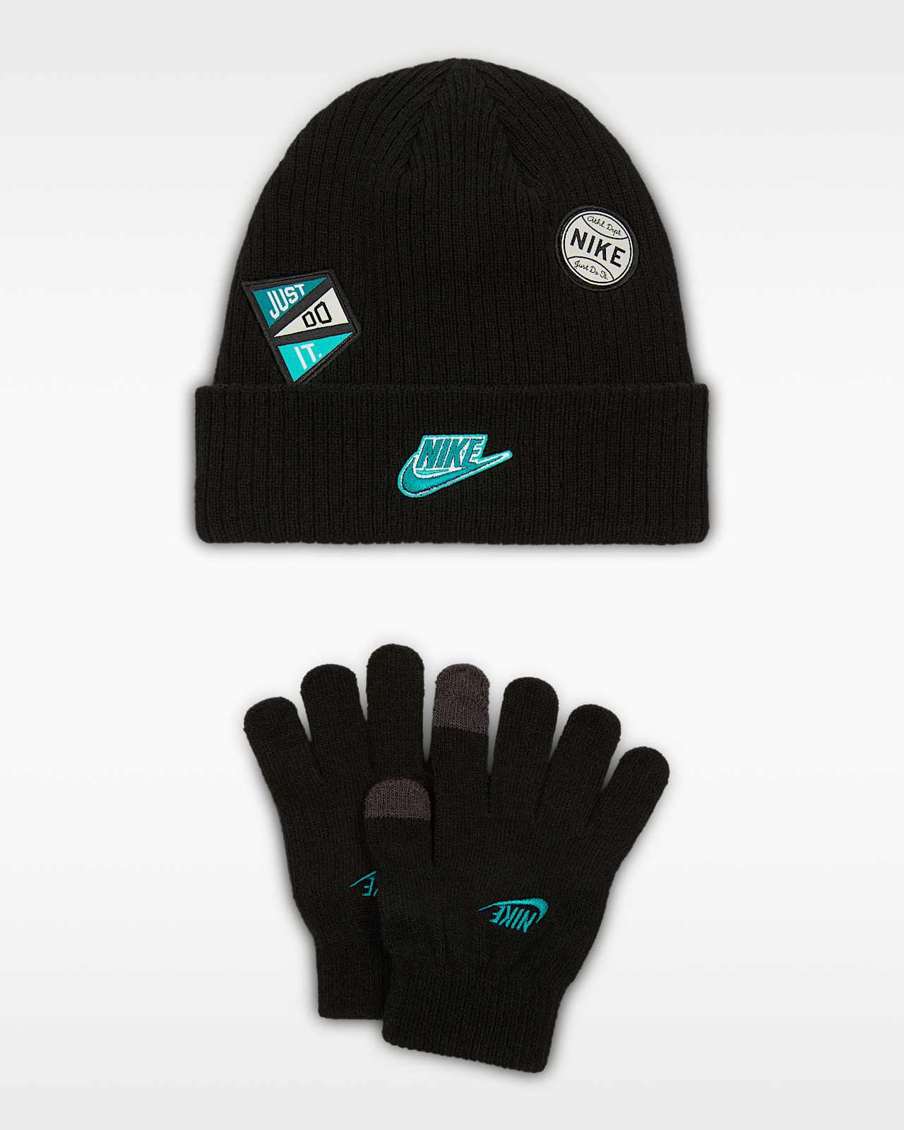 Подростковые  Nike Big Kids' 2-Piece Multisport Peak Beanie Set