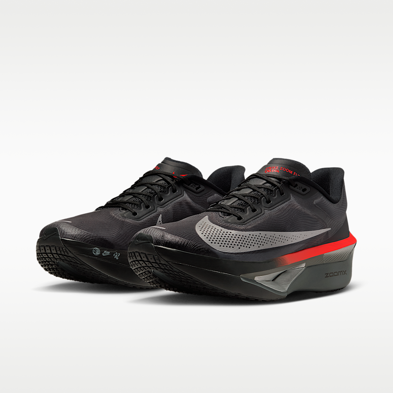 Nike  sneaker Zwart/Bright Crimson/Wolf Grey/Metallic Silver