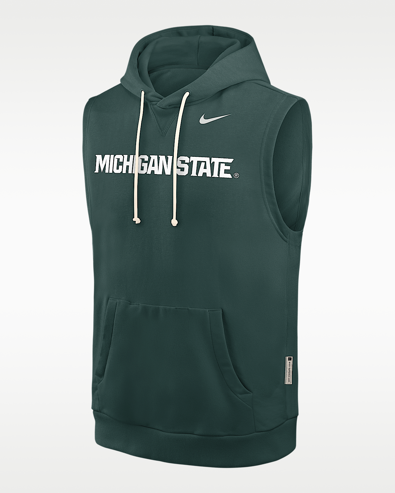 Мужское худи Michigan State Sideline Nike Dri-FIT College Sleeveless Pullover Hoodie