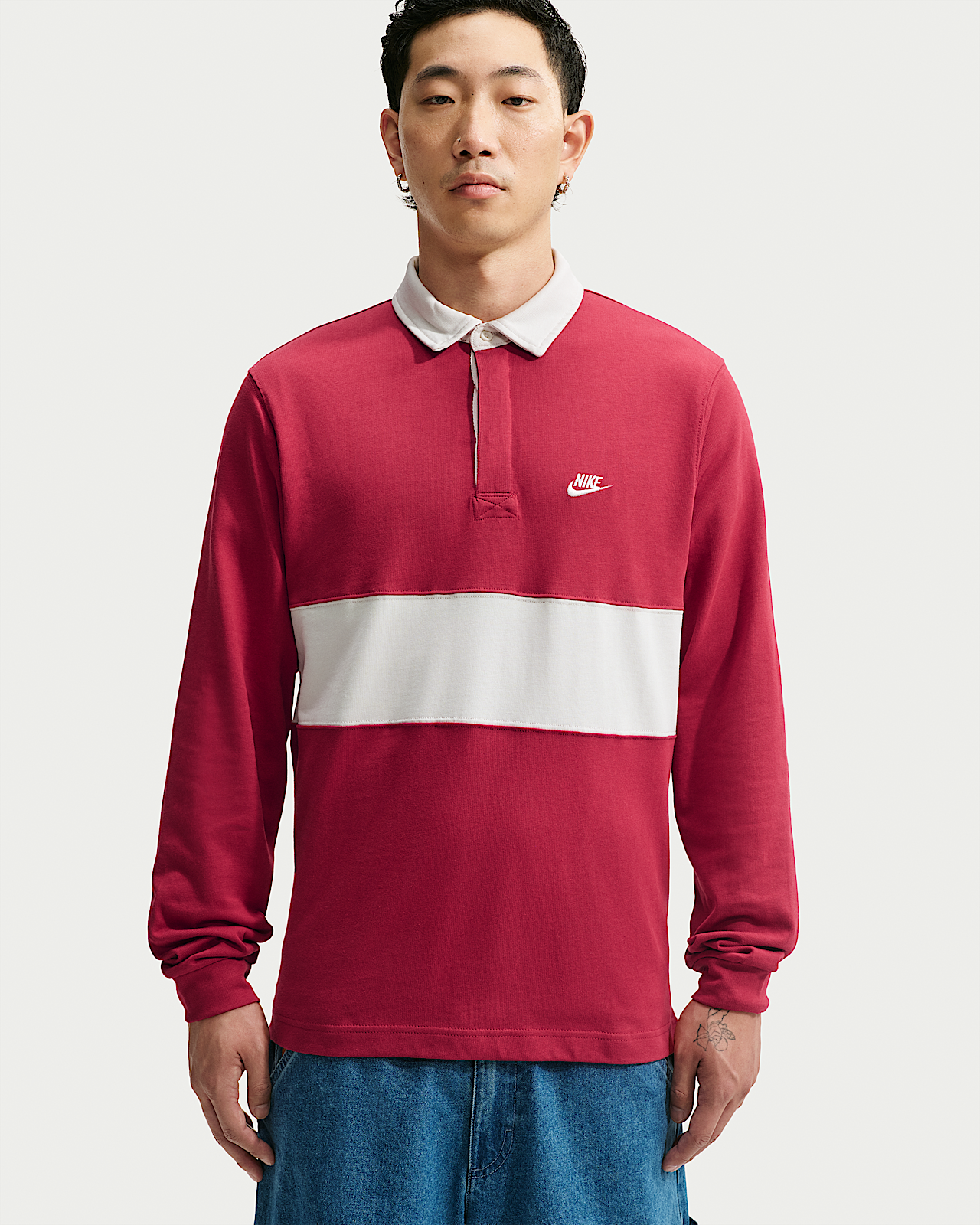 Мужские  Nike Sportswear Club Long-Sleeve Rugby Top