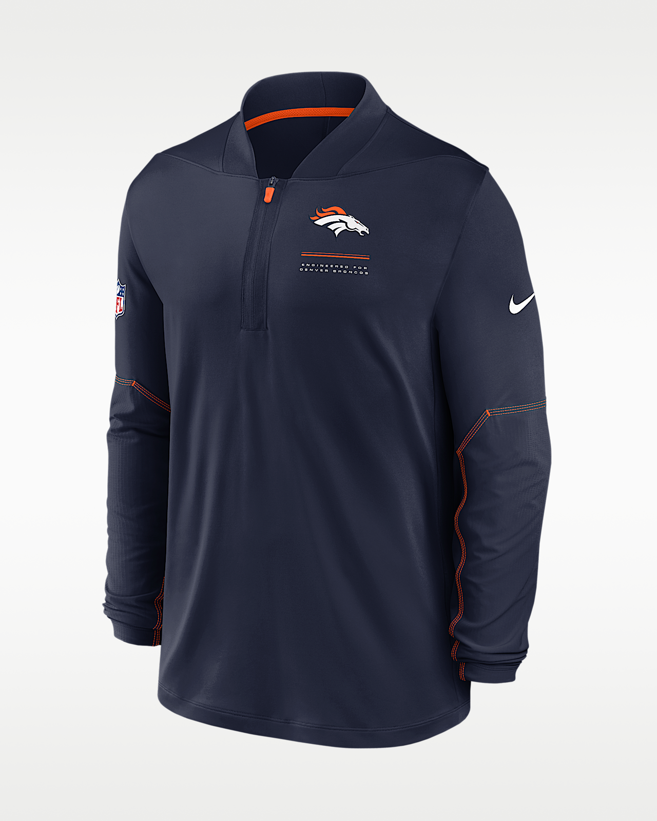 Мужские  Denver Broncos Sideline Nike Dri-FIT NFL 1/2-Zip Top