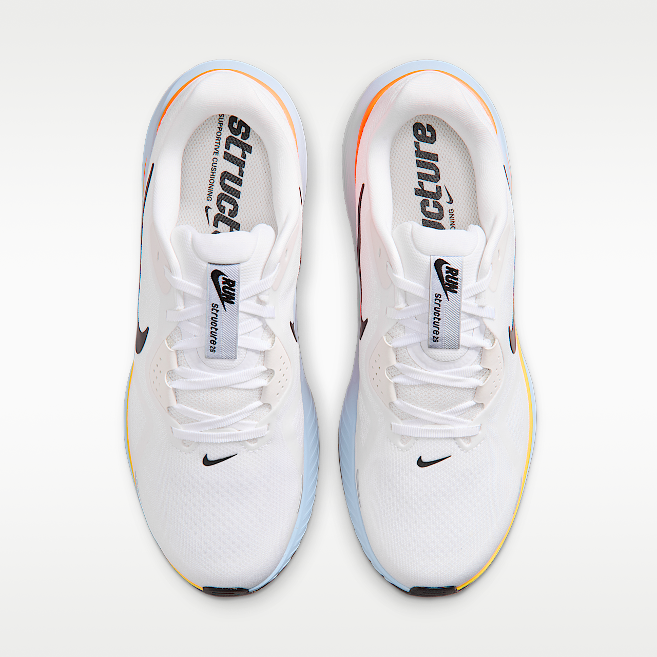 Nike  sneaker Wit/Hydrogen Blue/Total Orange/Zwart