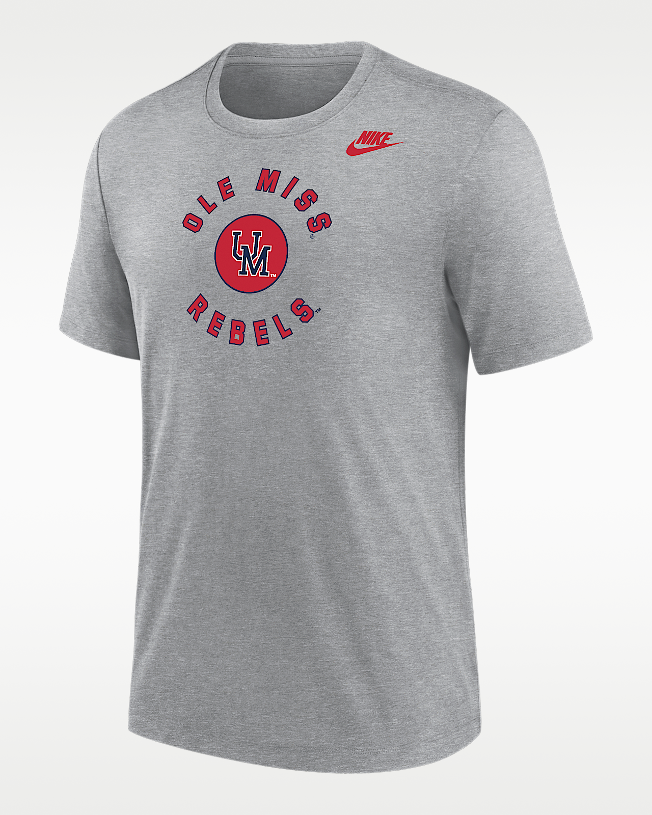 Мужская футболка Ole Miss Rebels Nike Football Tri-Blend для футбола