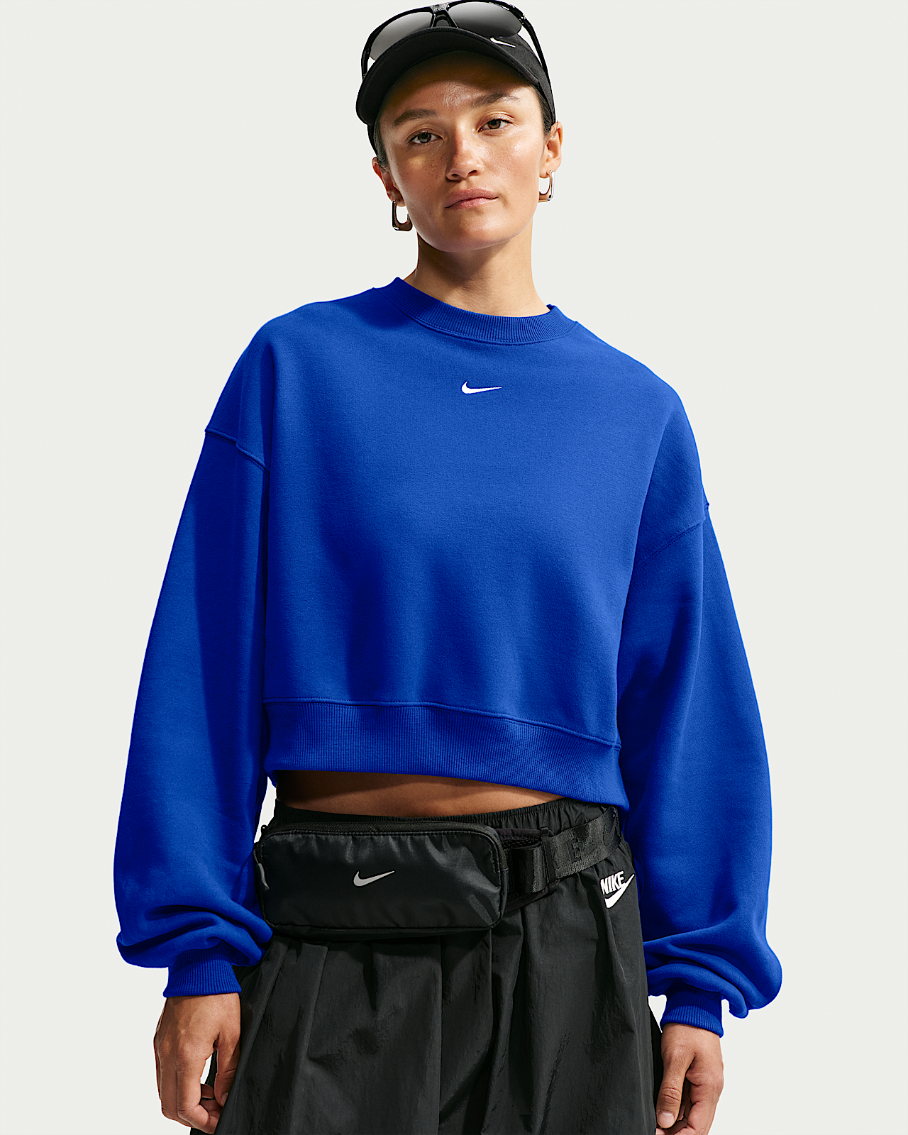 Женские  Nike Studio Fleece Medium Weight Oversized Cropped Crew