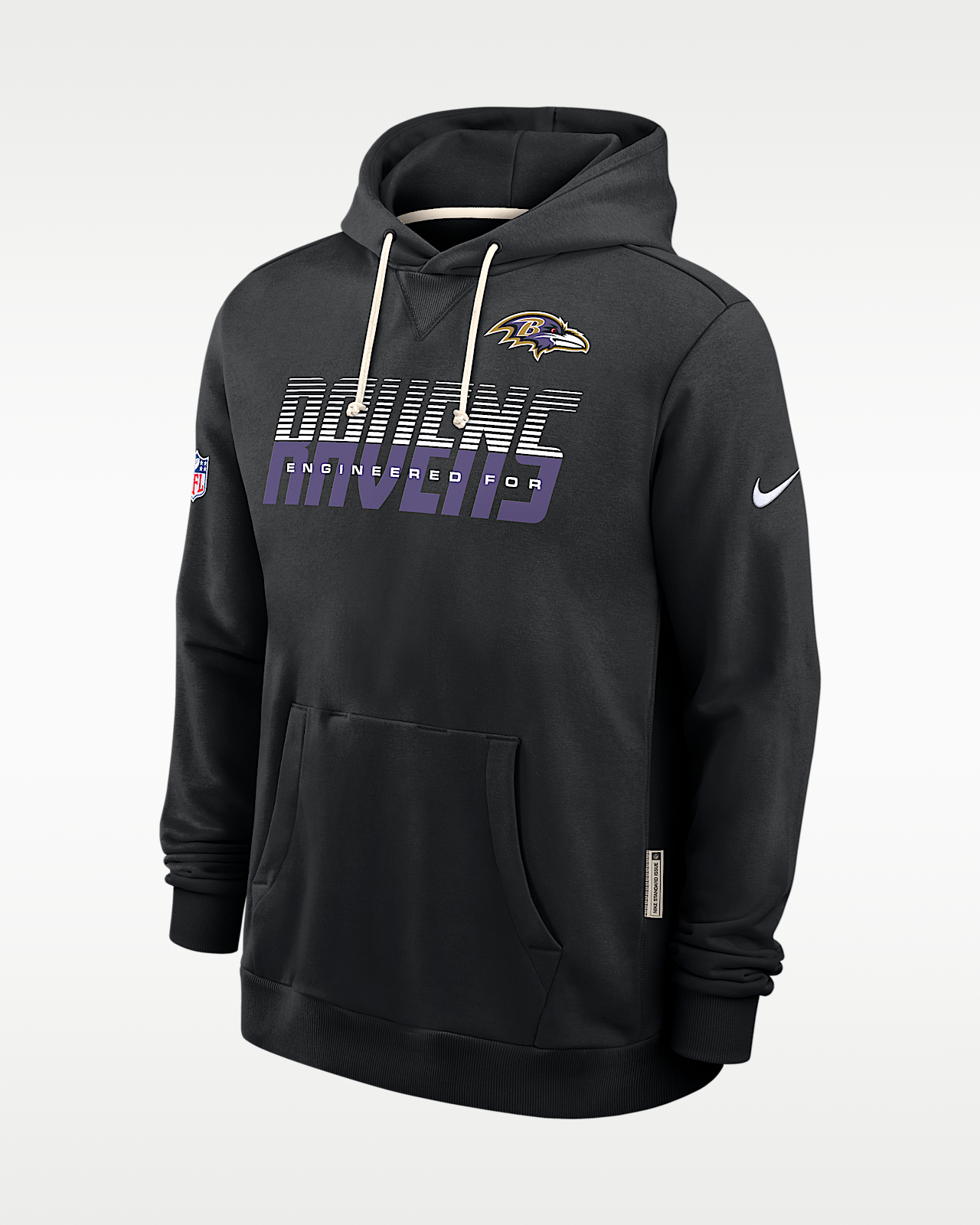 Мужское худи Baltimore Ravens Sideline Standard Issue Nike Dri-FIT NFL Pullover Hoodie