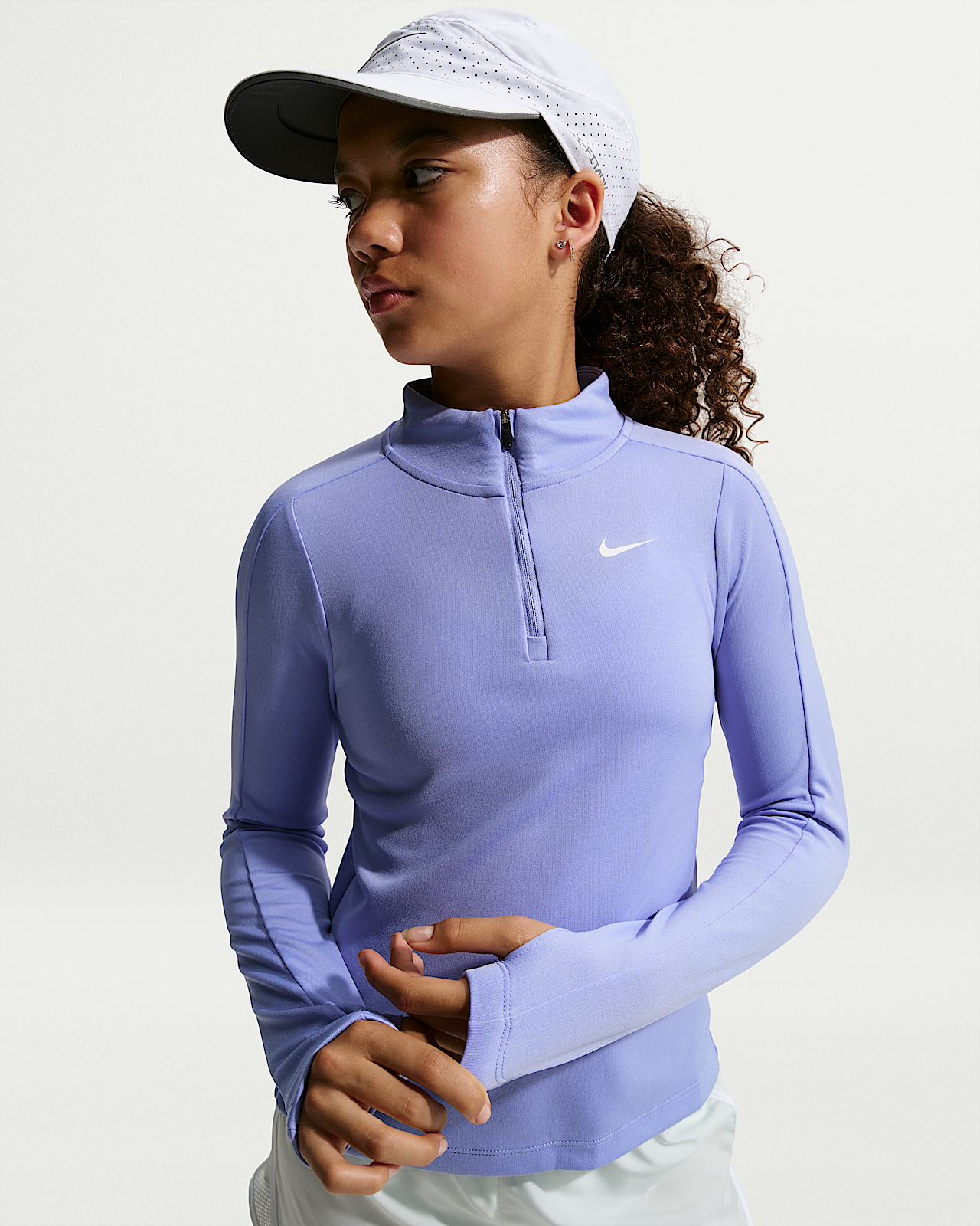 Детские  Nike Girls' Dri-FIT Long-Sleeve 1/4-Zip Top