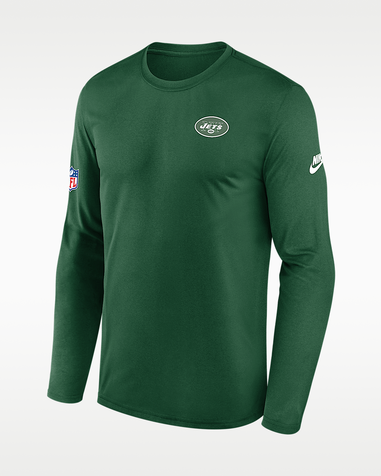 Мужская футболка New York Jets Alt Legend Small Logo Nike Dri-FIT NFL Long-Sleeve