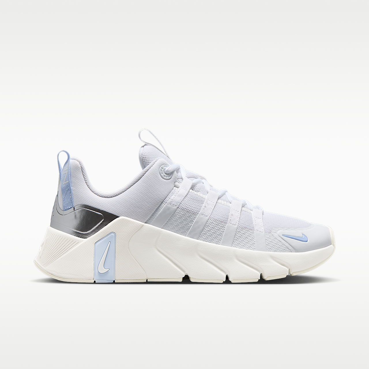 Nike Free sneaker Wit/Hydrogen Blue/Metallic Silver/Wit