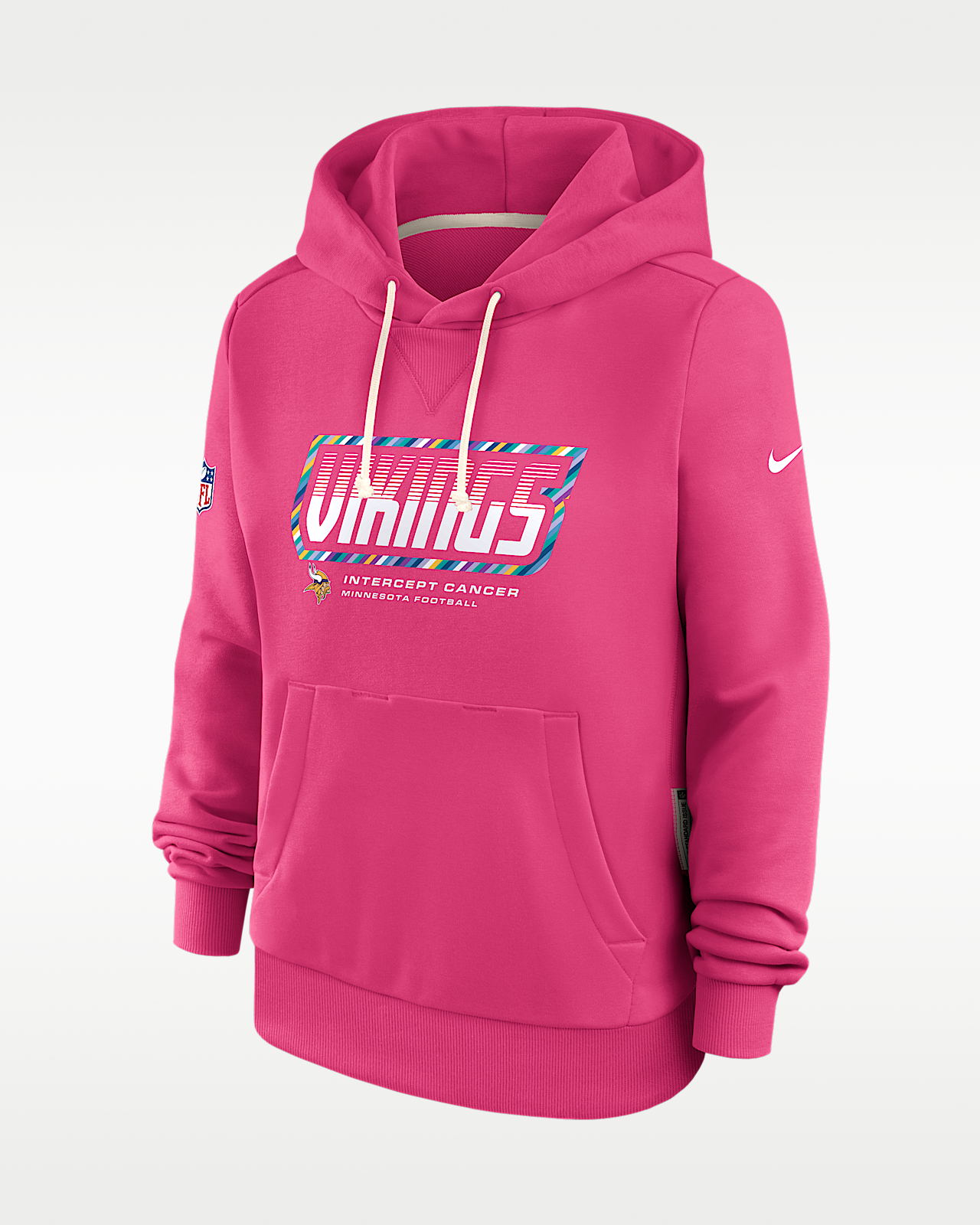 Женское худи Minnesota Vikings Crucial Catch Standard Issue Nike Dri-FIT NFL Pullover Hoodie