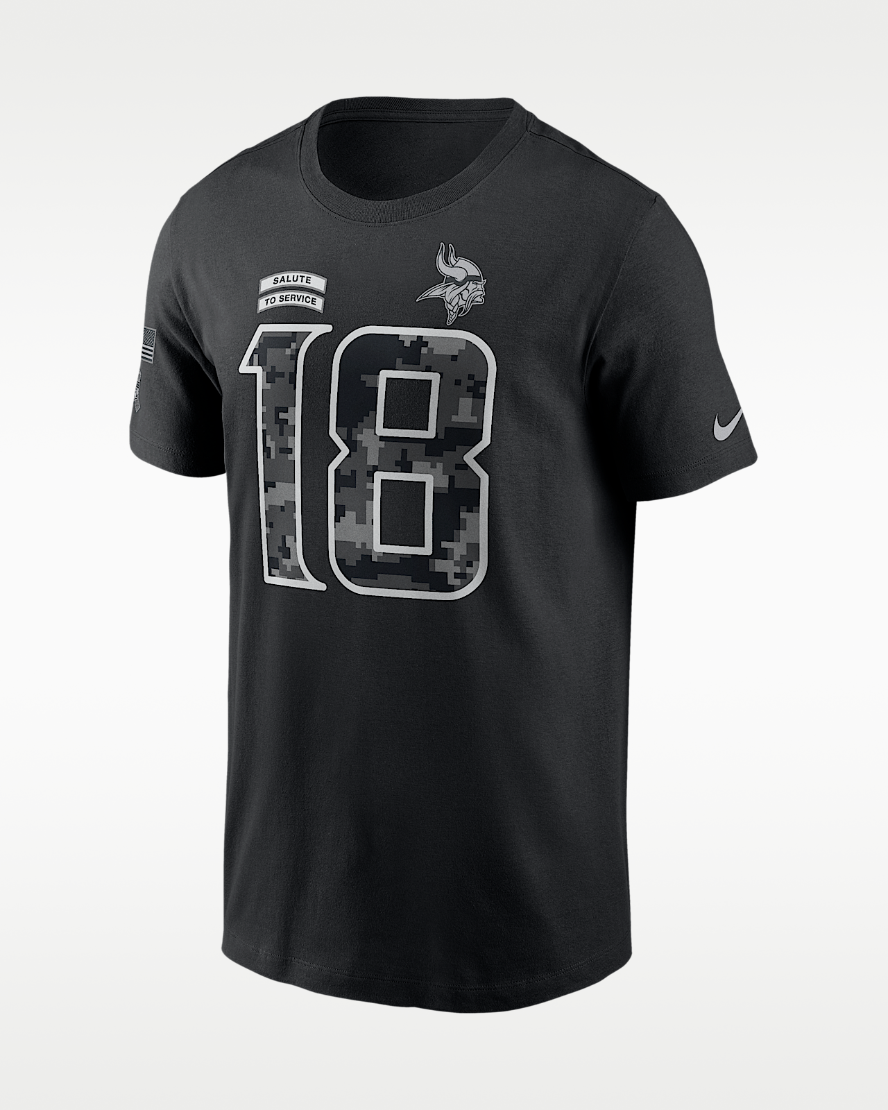 Мужская футболка Justin Jefferson Minnesota Vikings Salute to Service Nike NFL