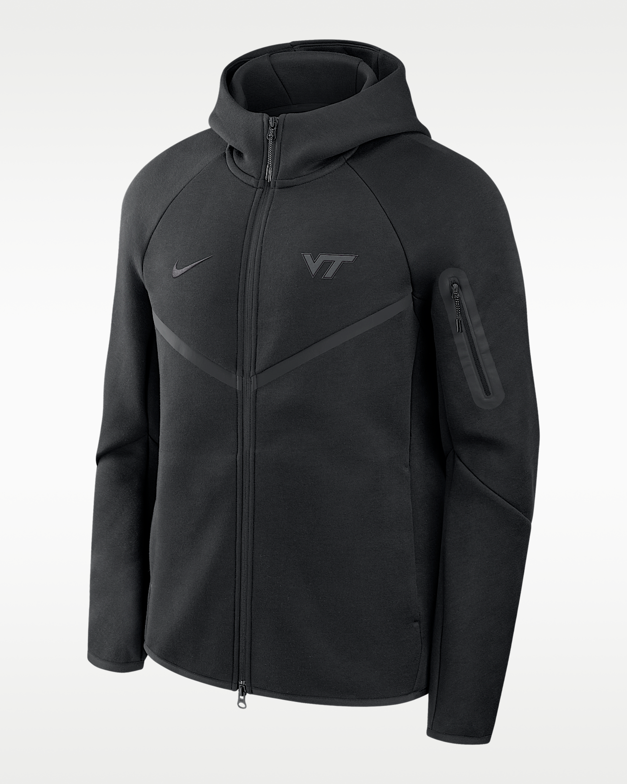 Мужское худи Virginia Tech Hokies Tech Nike Basketball Fleece Full-Zip Hoodie для баскетбола