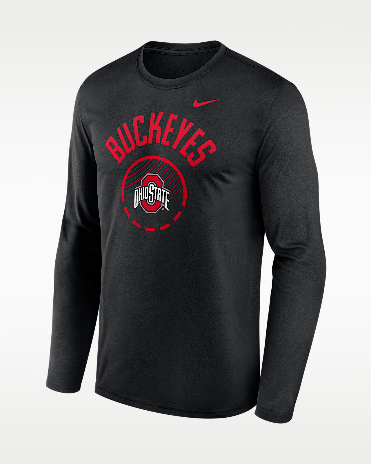 Мужская футболка Ohio State Courtside Nike Dri-FIT College Long-Sleeve