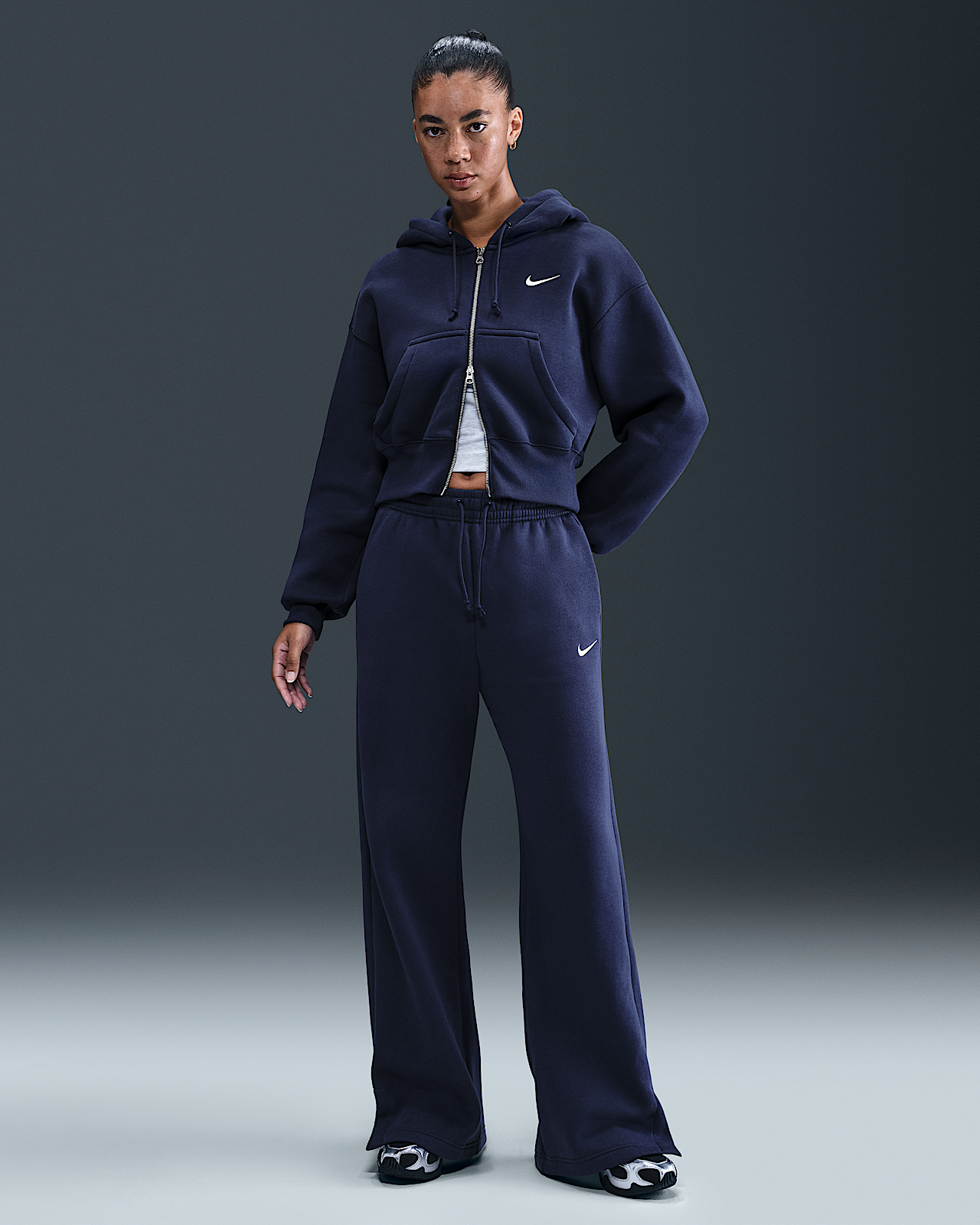 Женские  Nike Sportswear Phoenix Fleece High-Waisted Wide-Leg Pants