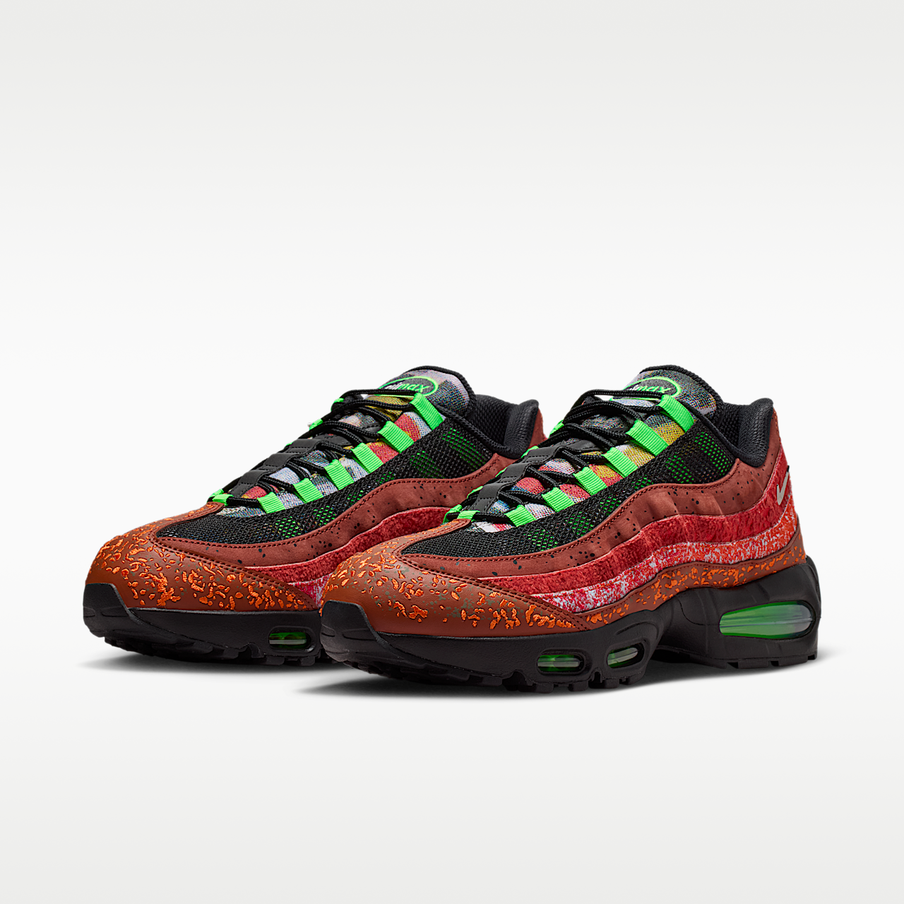 Nike Air Max sneaker Cinnamon/Zwart/Voltage Green/Metallic Silver