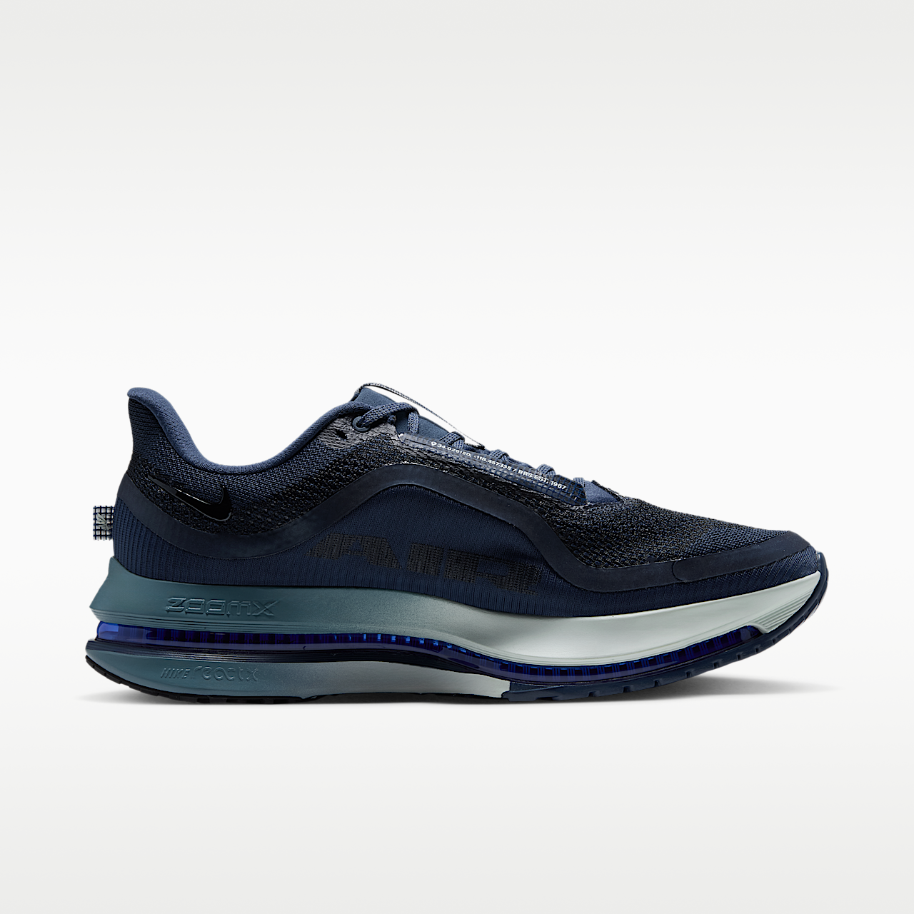 Nike Pegasus sneaker Smokey Blue/Dark Slate/Racer Blue/Zwart