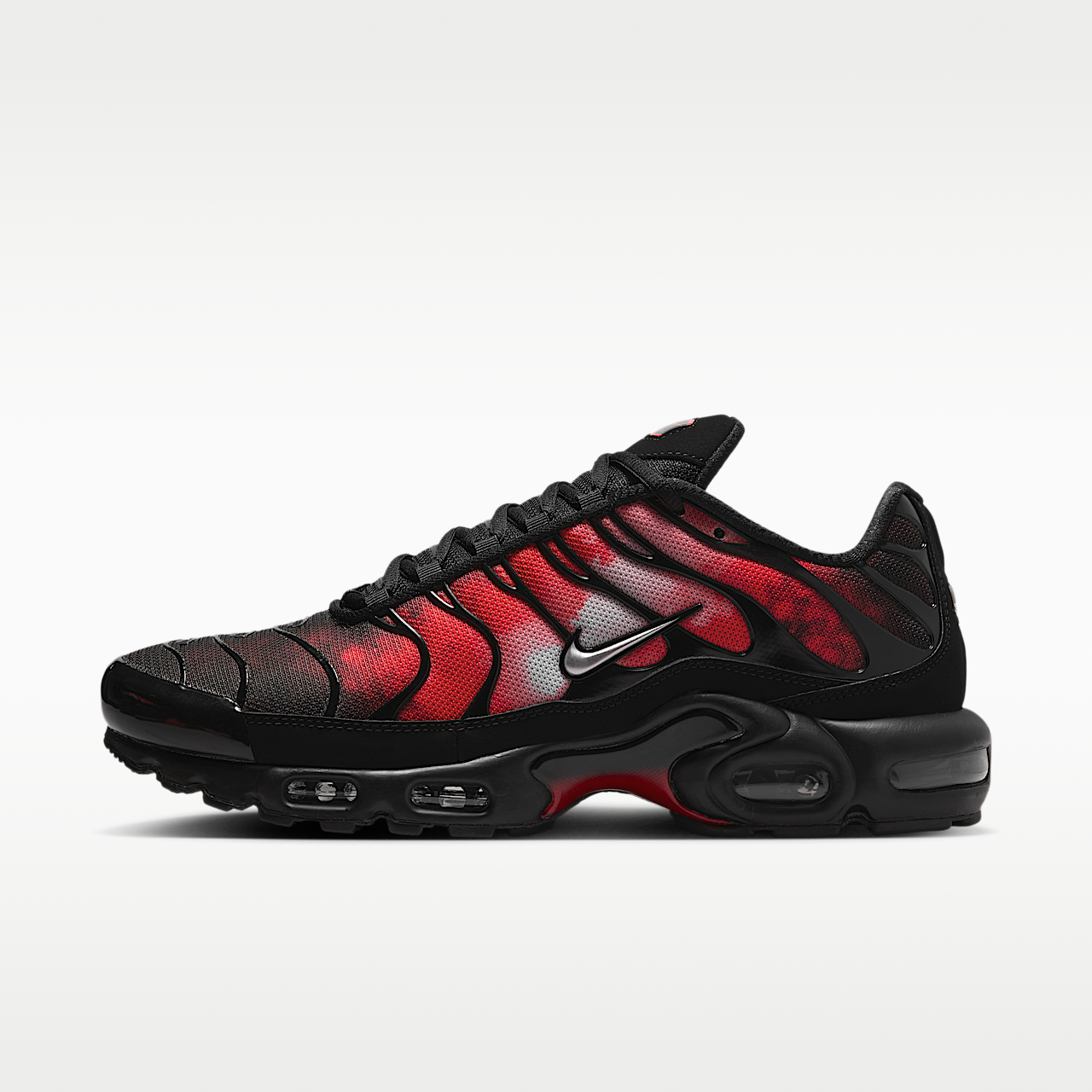 Nike Air Max Plus sneaker Zwart/University Red/Metallic Silver