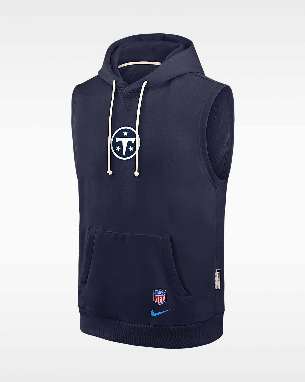 Мужское худи Tennessee Titans Rivalries Collection Sideline Nike Dri-FIT NFL Sleeveless Pullover Hoodie