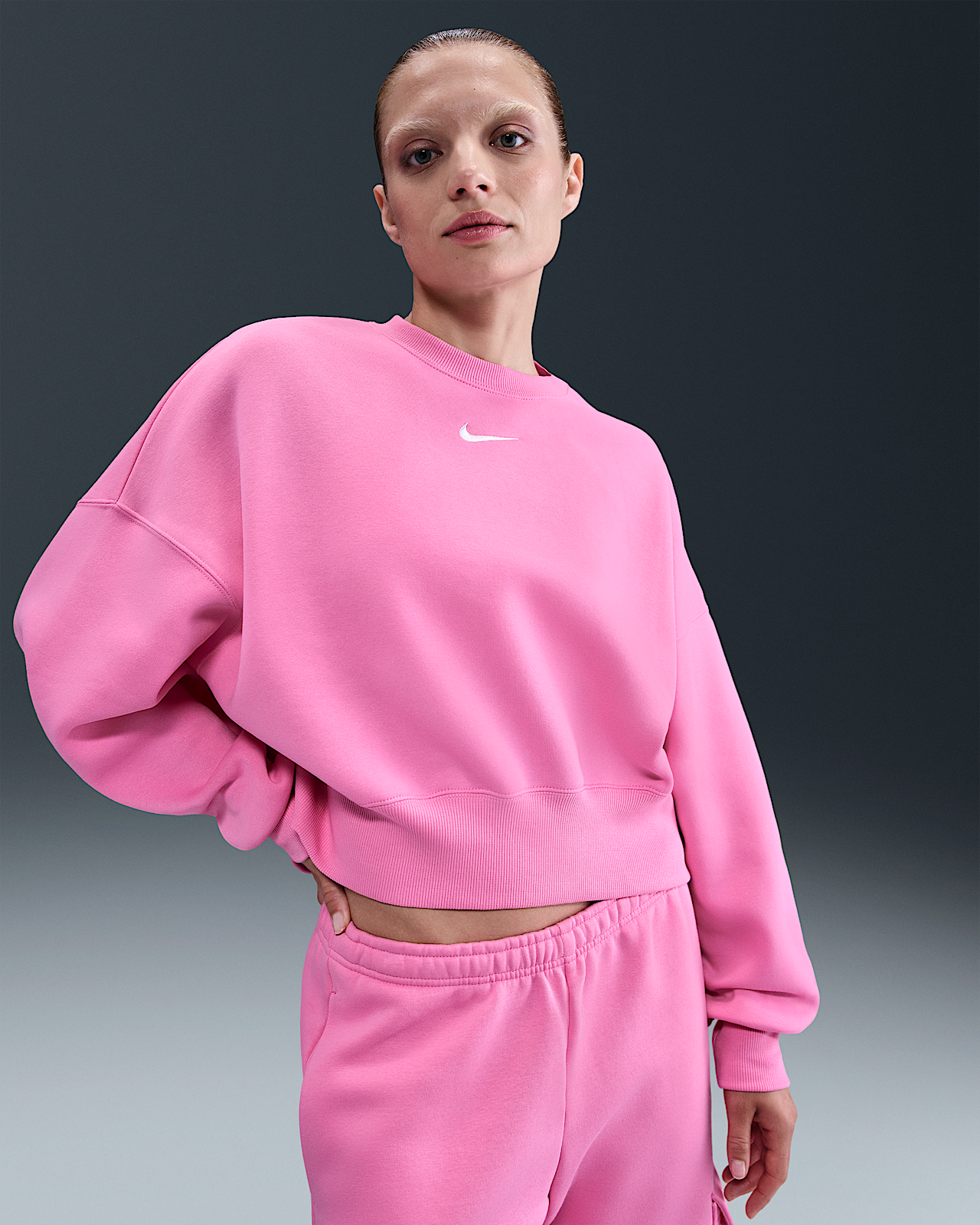 Женский свитшот Nike Sportswear Phoenix Fleece Over-Oversized Crew-Neck
