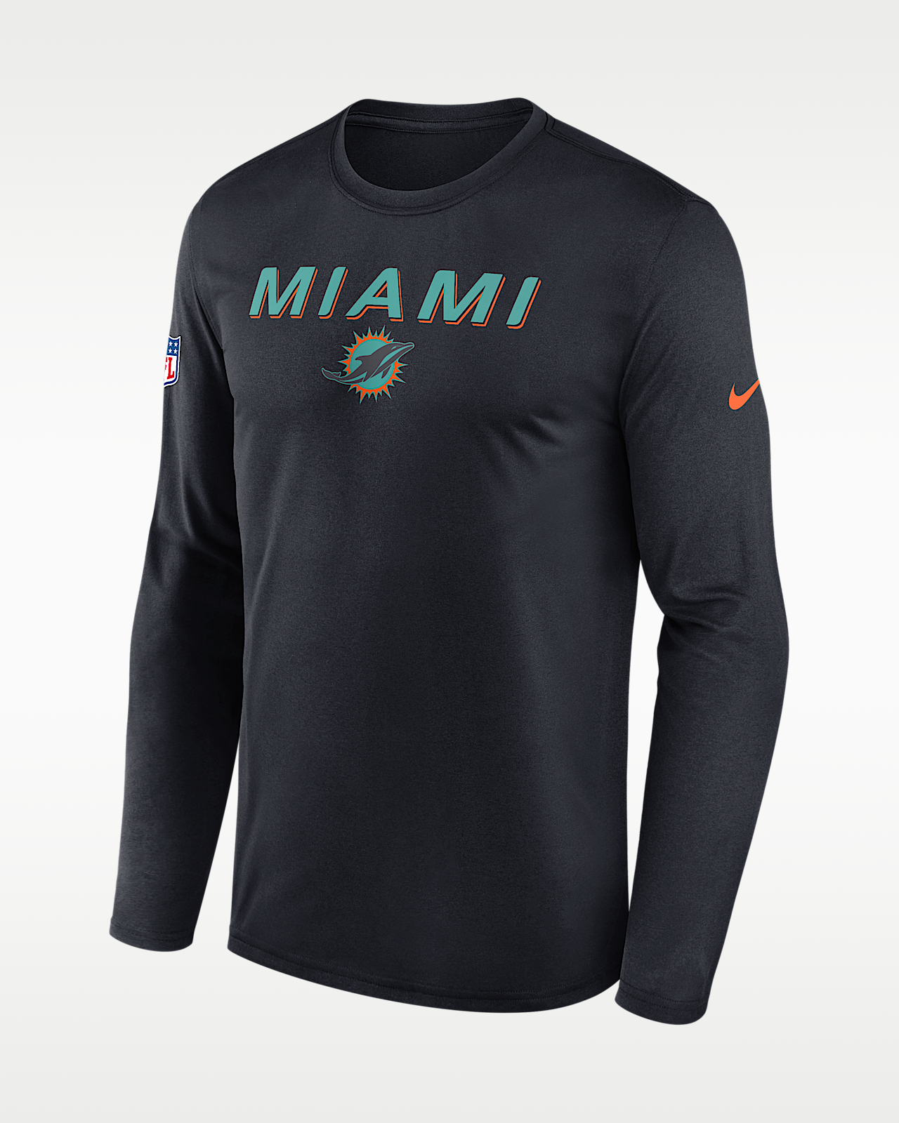 Мужская футболка Miami Dolphins Rivalries Collection Sideline Legend Nike Dri-FIT NFL Long-Sleeve