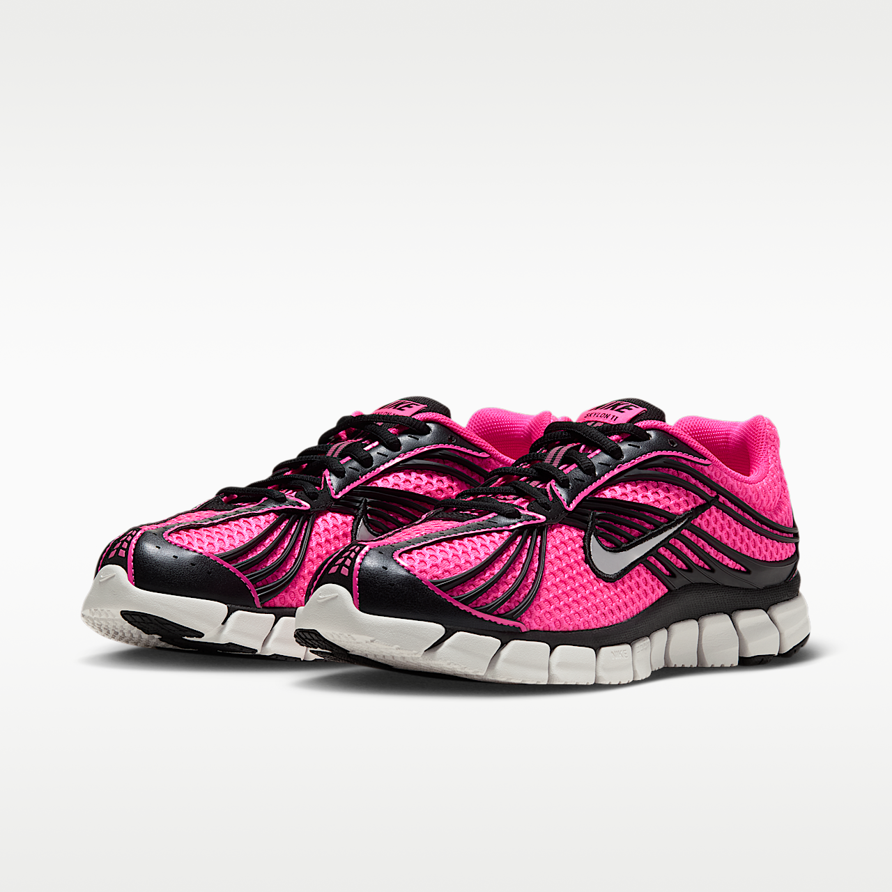 Nike  sneaker Hyper Pink/Zwart/Summit White/Metallic Silver