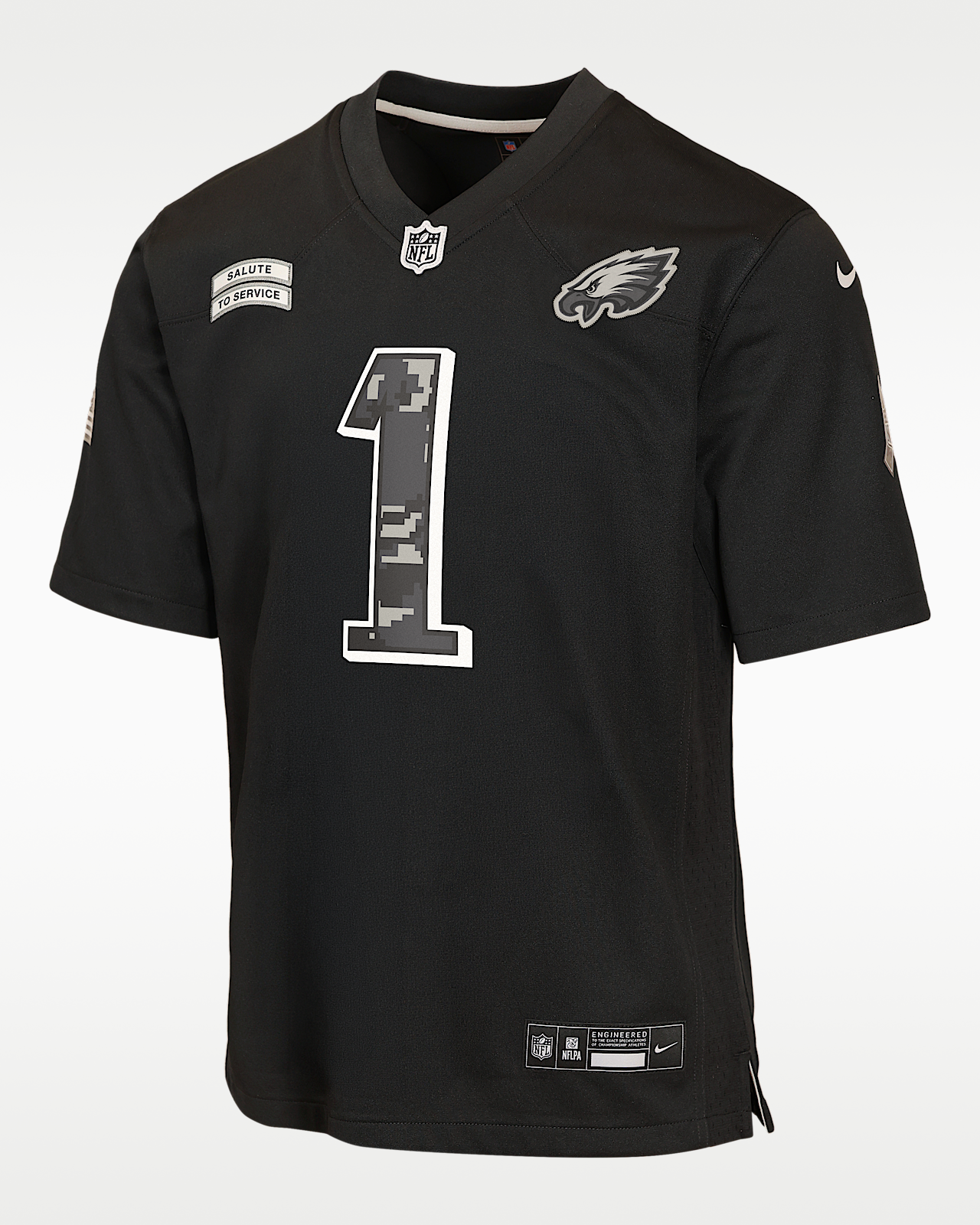 Детские джерси Jalen Hurts Philadelphia Eagles Salute to Service Big Kids' Nike NFL Game Jersey