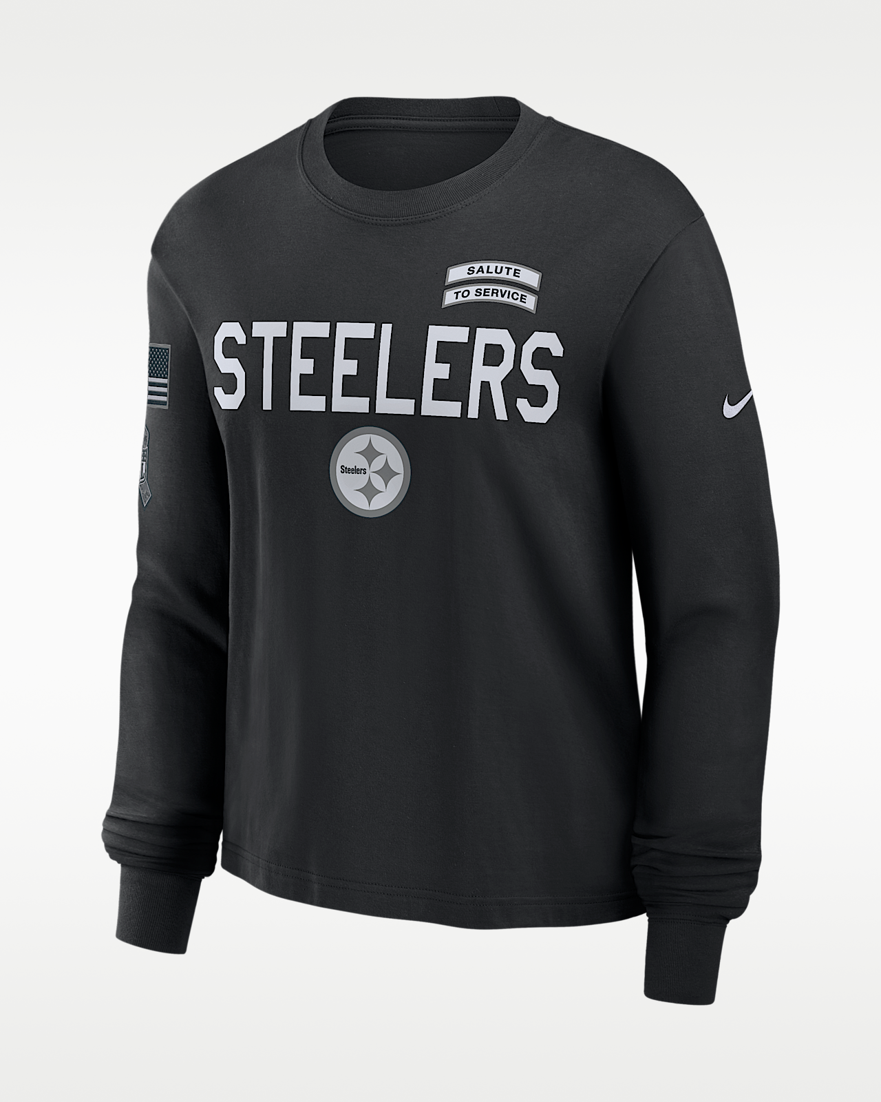 Женская футболка Pittsburgh Steelers Salute to Service Sideline Nike Dri-FIT NFL Long-Sleeve