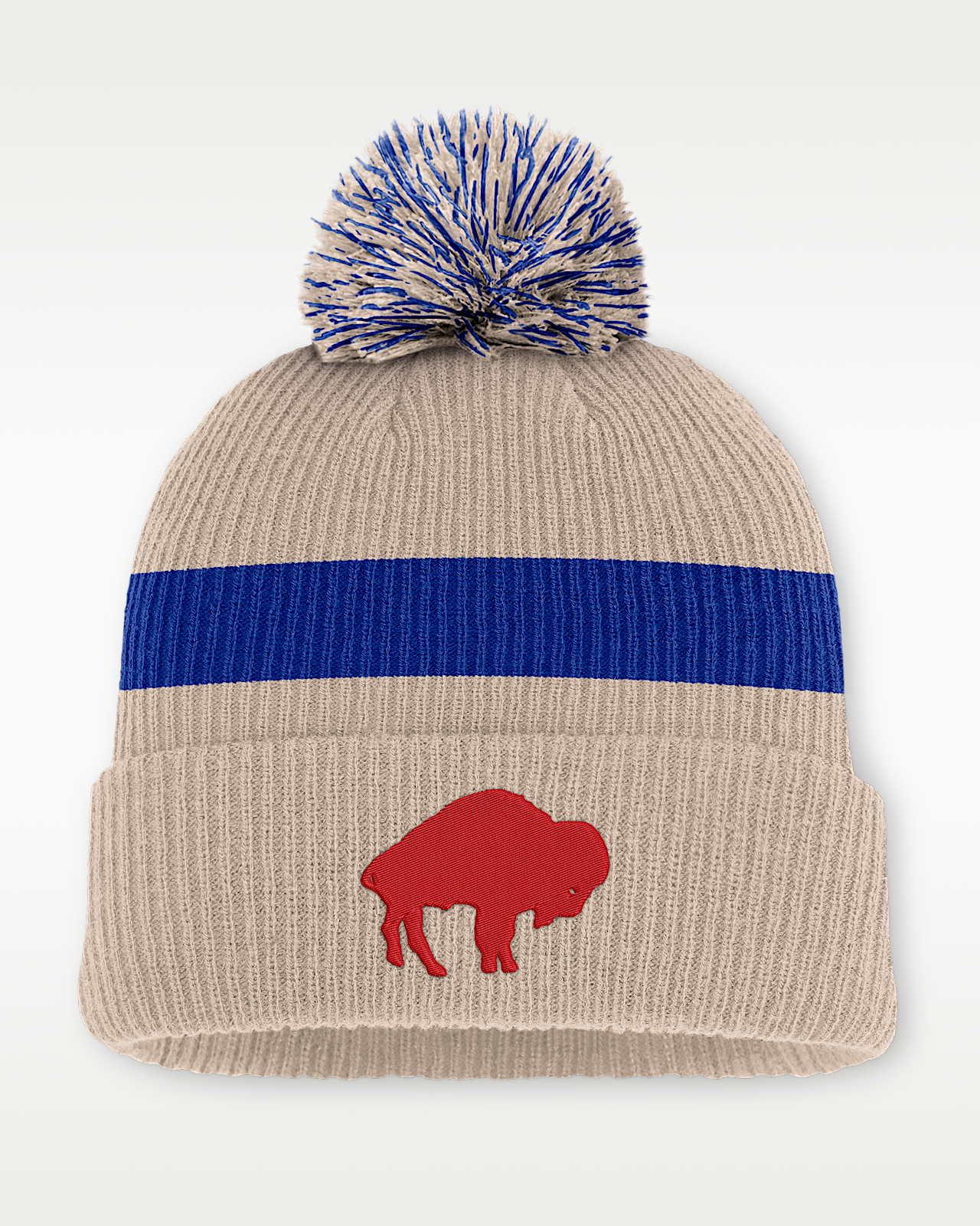 Мужские  Buffalo Bills Rewind Peak Nike NFL Cuffed Pom Beanie