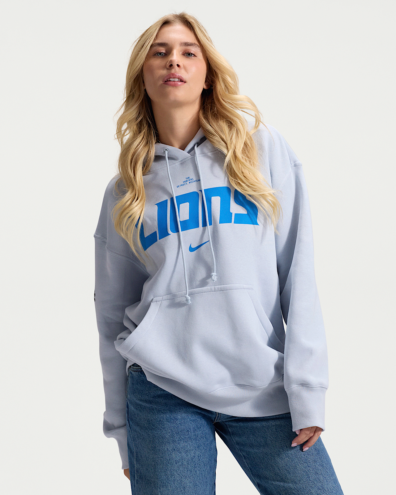Женское худи Detroit Lions Rivalries Collection Phoenix Nike NFL Oversized Pullover Hoodie