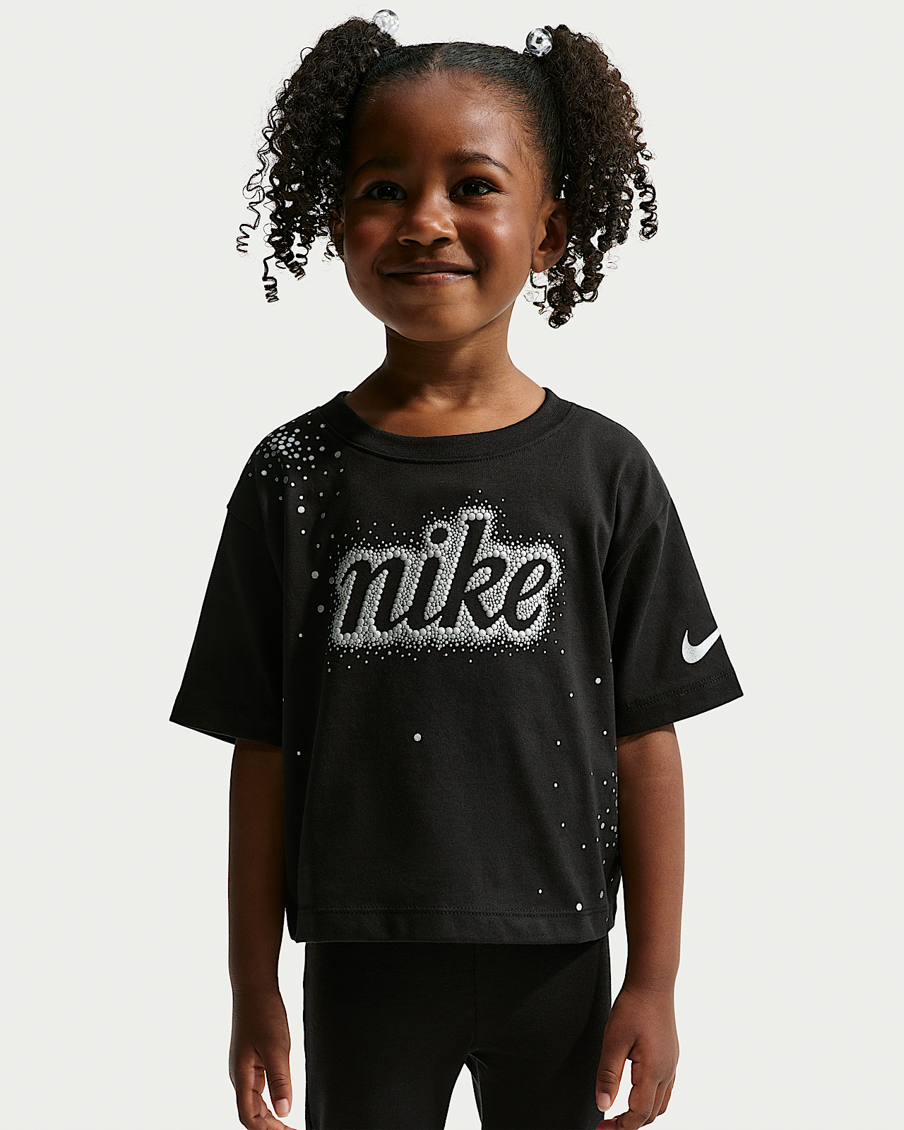 Детская футболка Nike Little Kids' Swoosh Sparkle Boxy