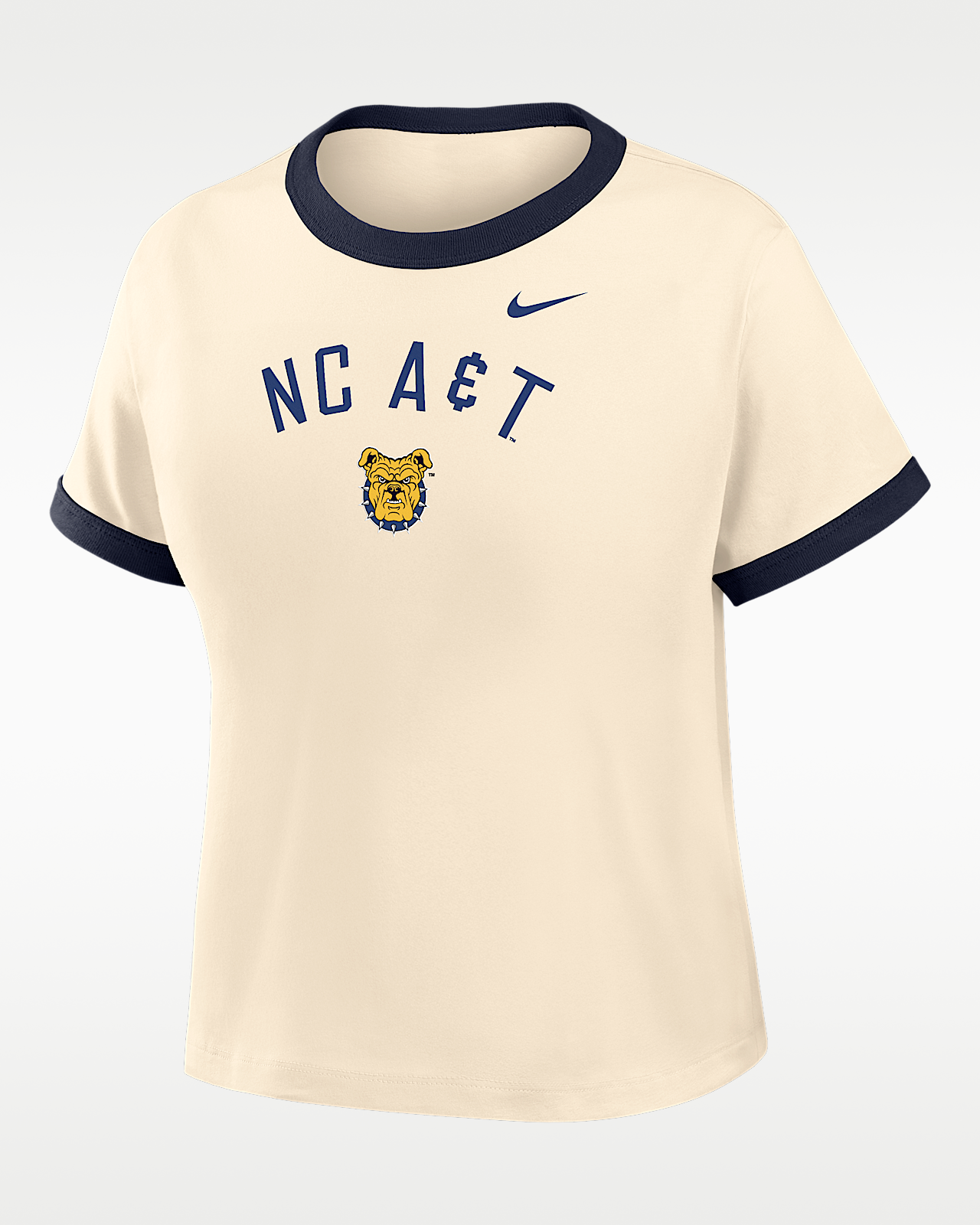 Женская футболка Nike College (North Carolina A&T University) Cropped Ringer