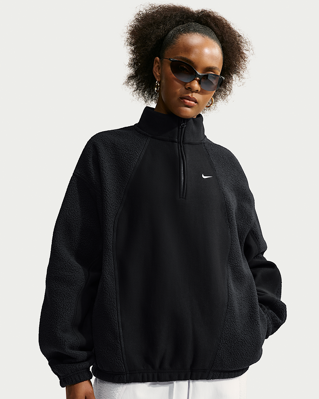 Женский свитшот Nike Studio Fleece Heavyweight Plush Oversized 1/4-Zip