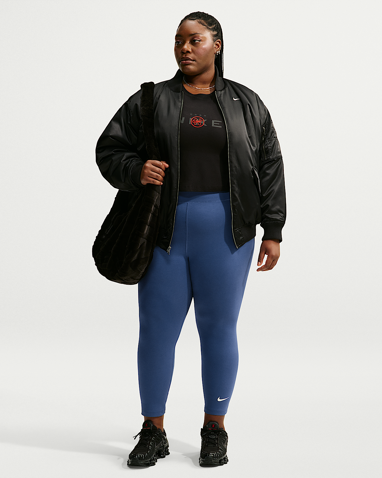 Женские тайтсы Nike Sportswear Classic High-Waisted 7/8 Leggings (Plus Size)