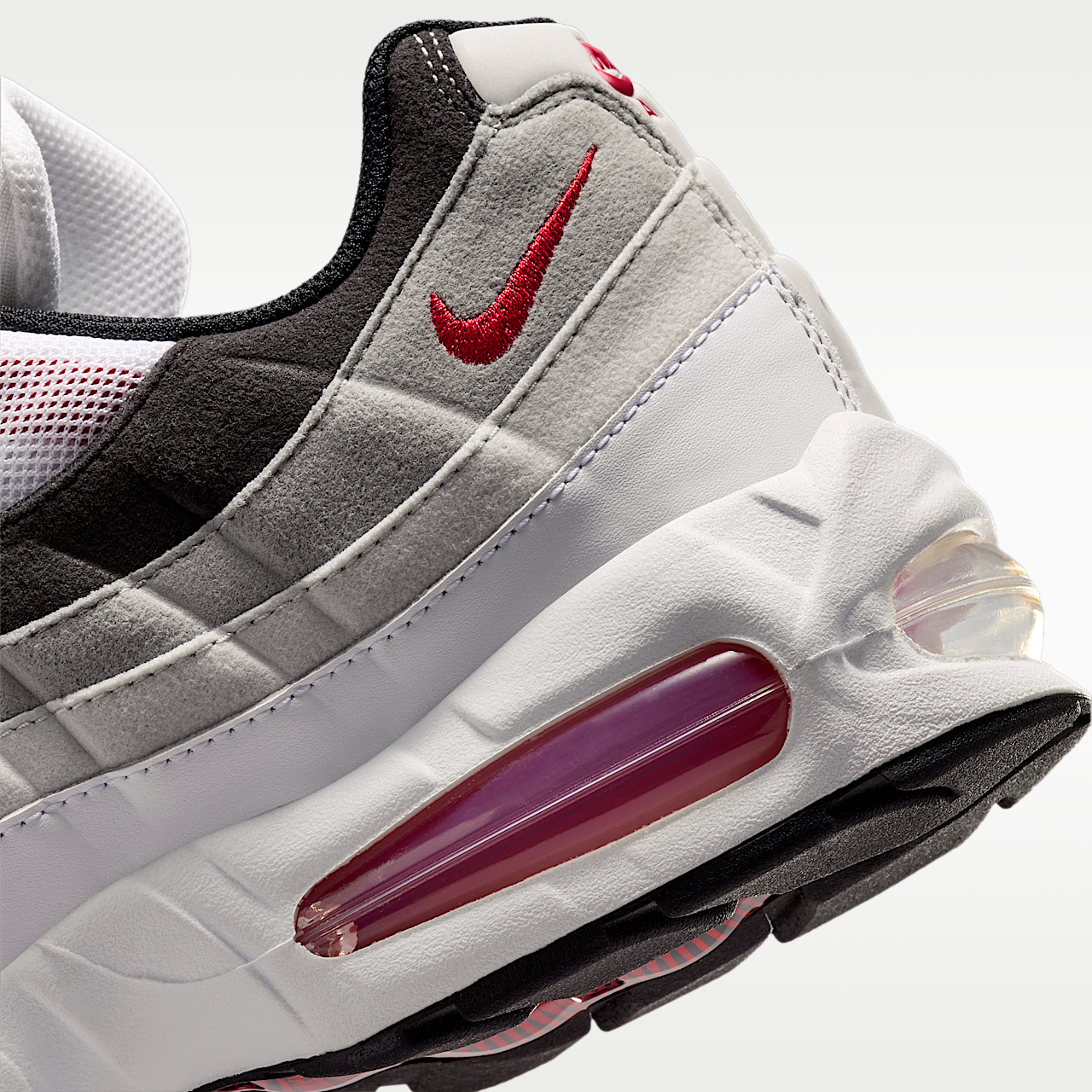 Nike Air Max 95 sneaker Wit/Neutral Grey/Medium Grey/Comet Red