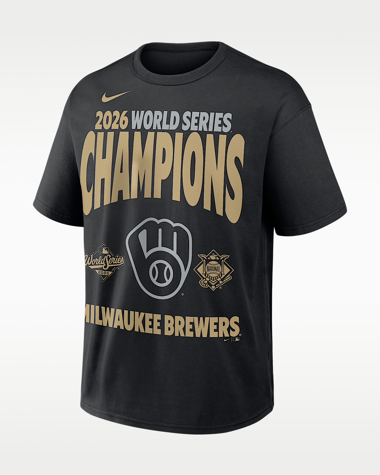 Мужская футболка Milwaukee Brewers 2026 World Series Champions Max90 Nike MLB