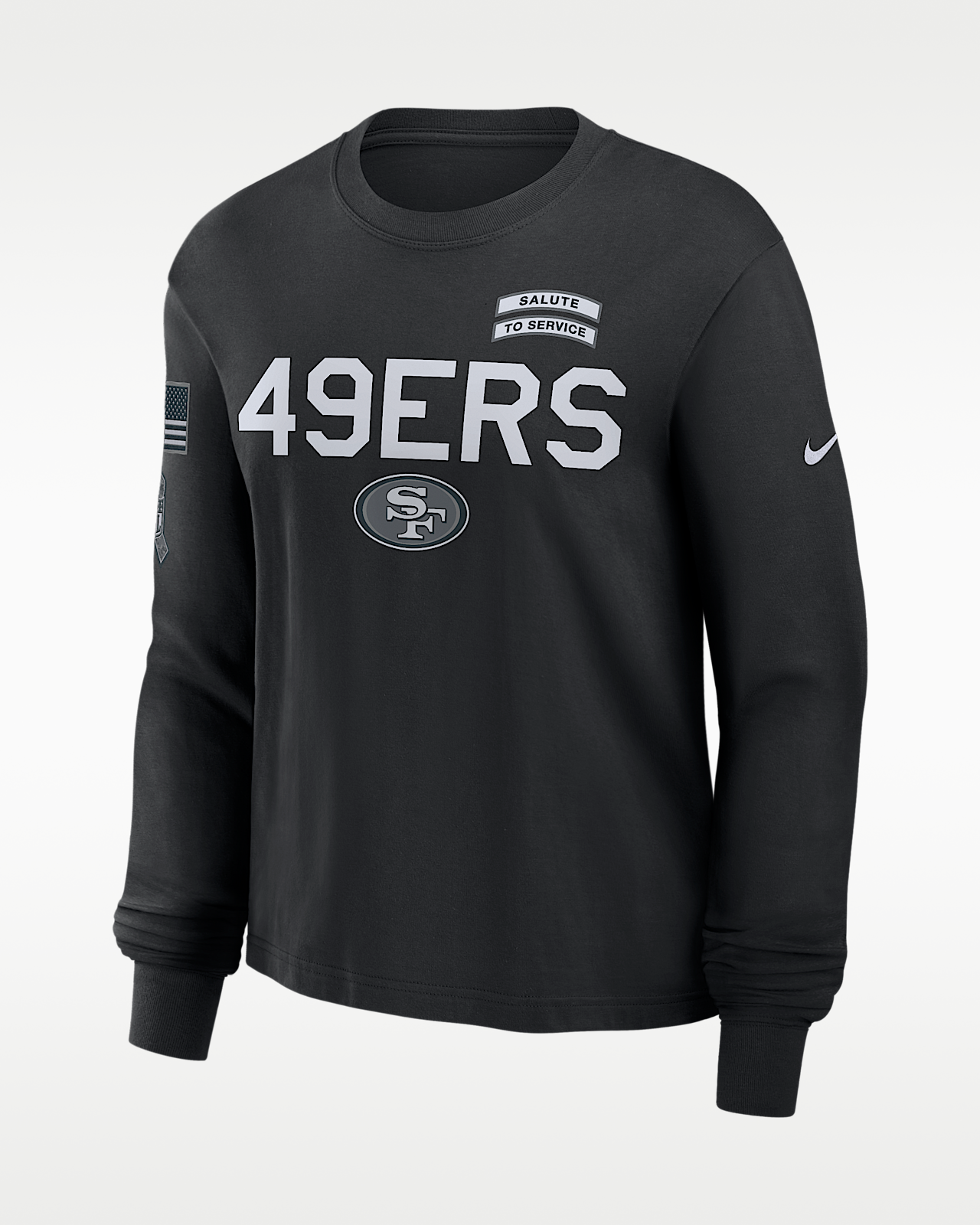 Женская футболка San Francisco 49ers Salute to Service Sideline Nike Dri-FIT NFL Long-Sleeve