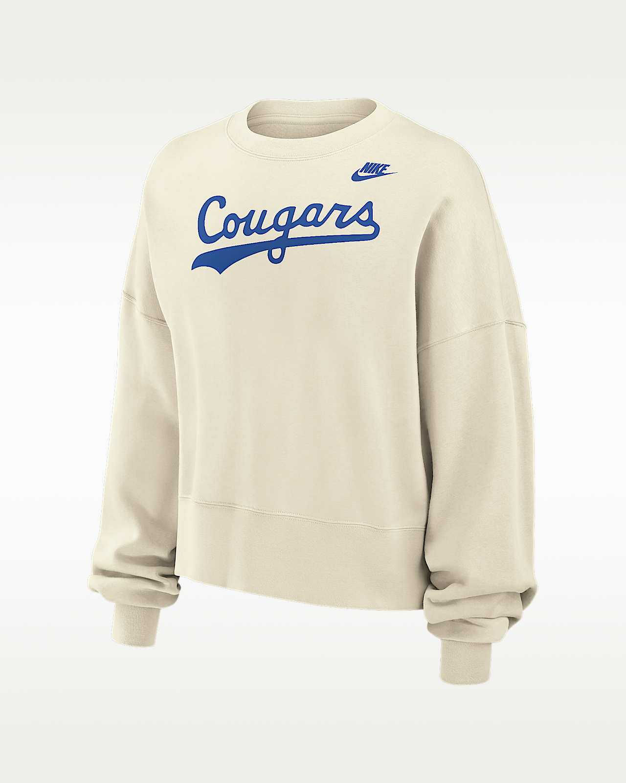 Женский свитшот BYU Cougars Phoenix Fleece Nike Football Crew-Neck для футбола