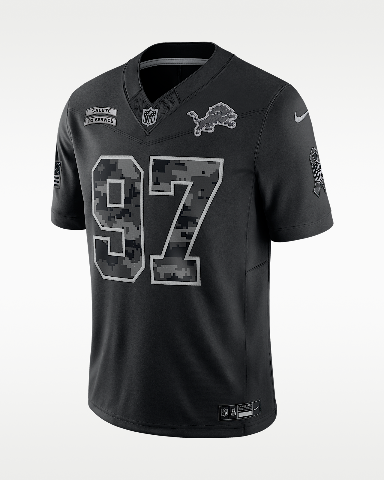 Мужские джерси Aidan Hutchinson Detroit Lions Salute to Service Nike Dri-FIT NFL Limited Jersey