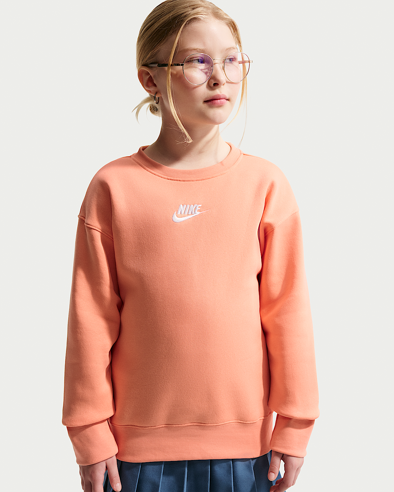 Детский свитшот Nike Sportswear Club Fleece Big Kids' (Girls') Crew