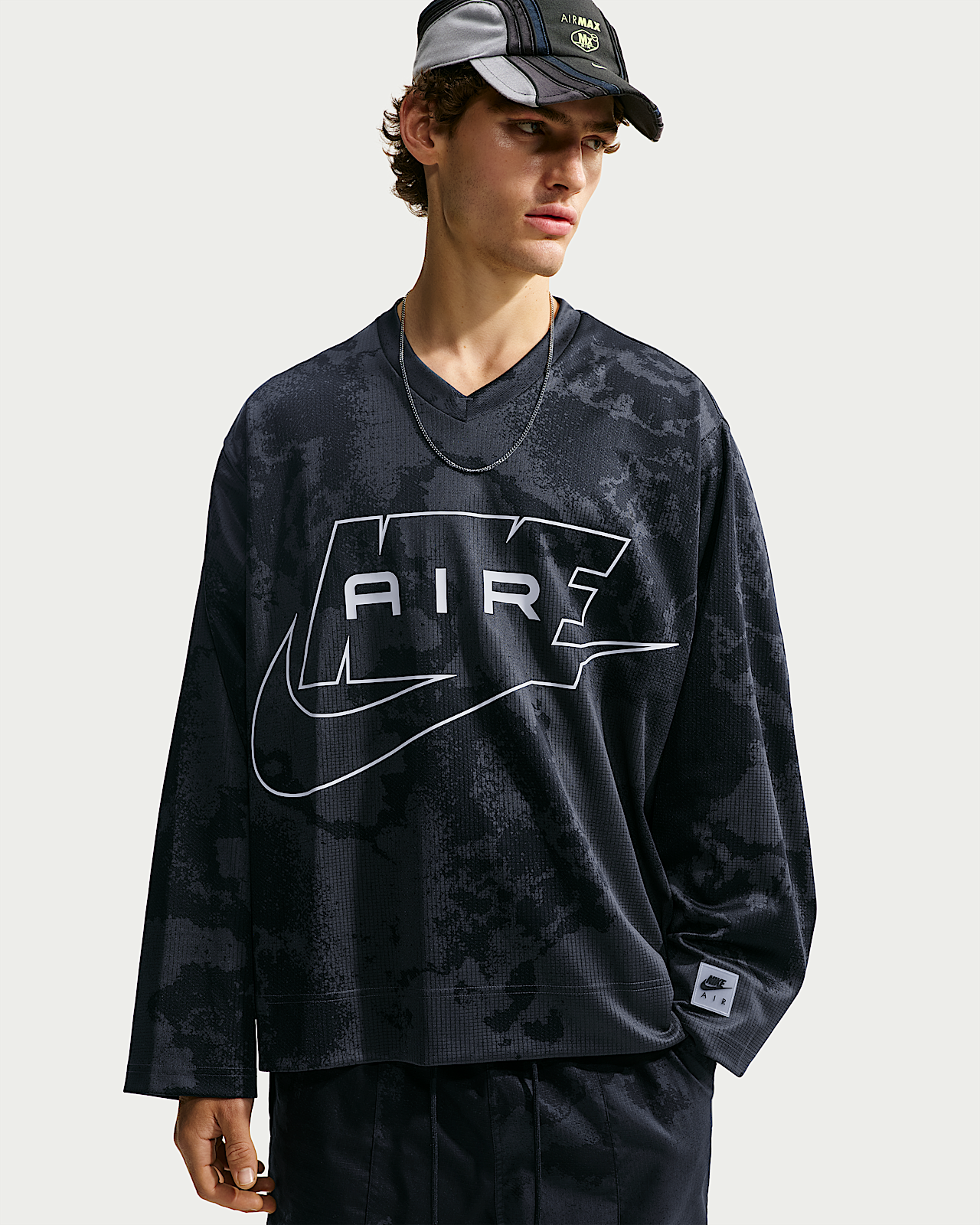 Мужские джерси Nike Air Long-Sleeve All-Over-Print Jersey