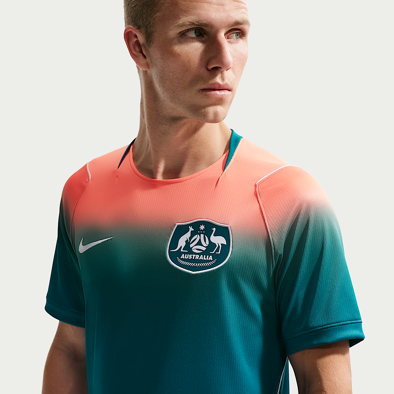 Australia 2026 Stadium Away (Bright Spruce/Orange Pulse/White/White)