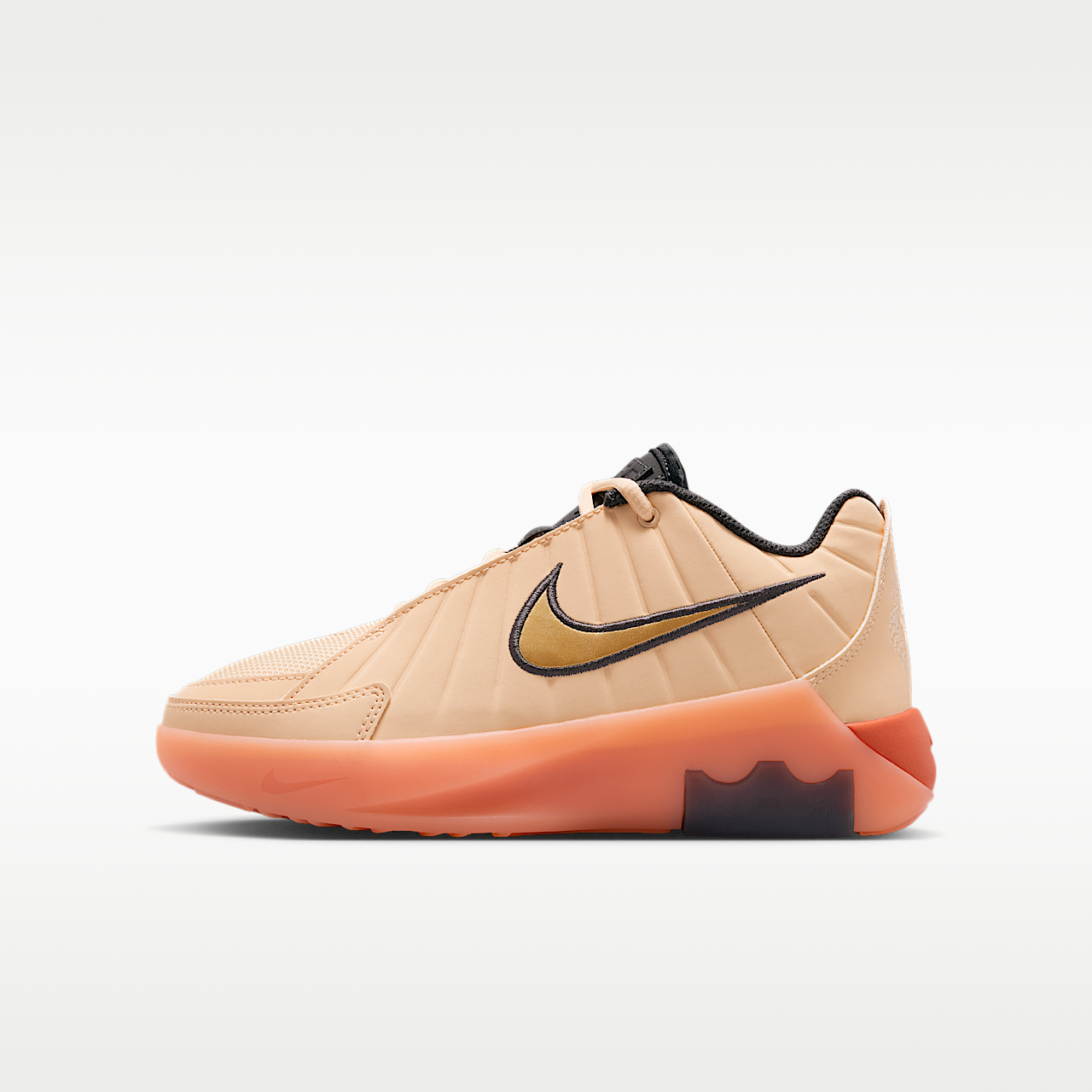 Nike LeBron sneaker Ice Peach/Orange Pulse/Off Noir/Metallic Gold