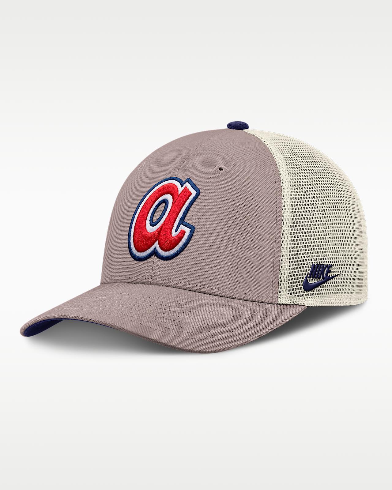 Мужские  Atlanta Braves Cooperstown Rise Nike MLB Adjustable Trucker Hat