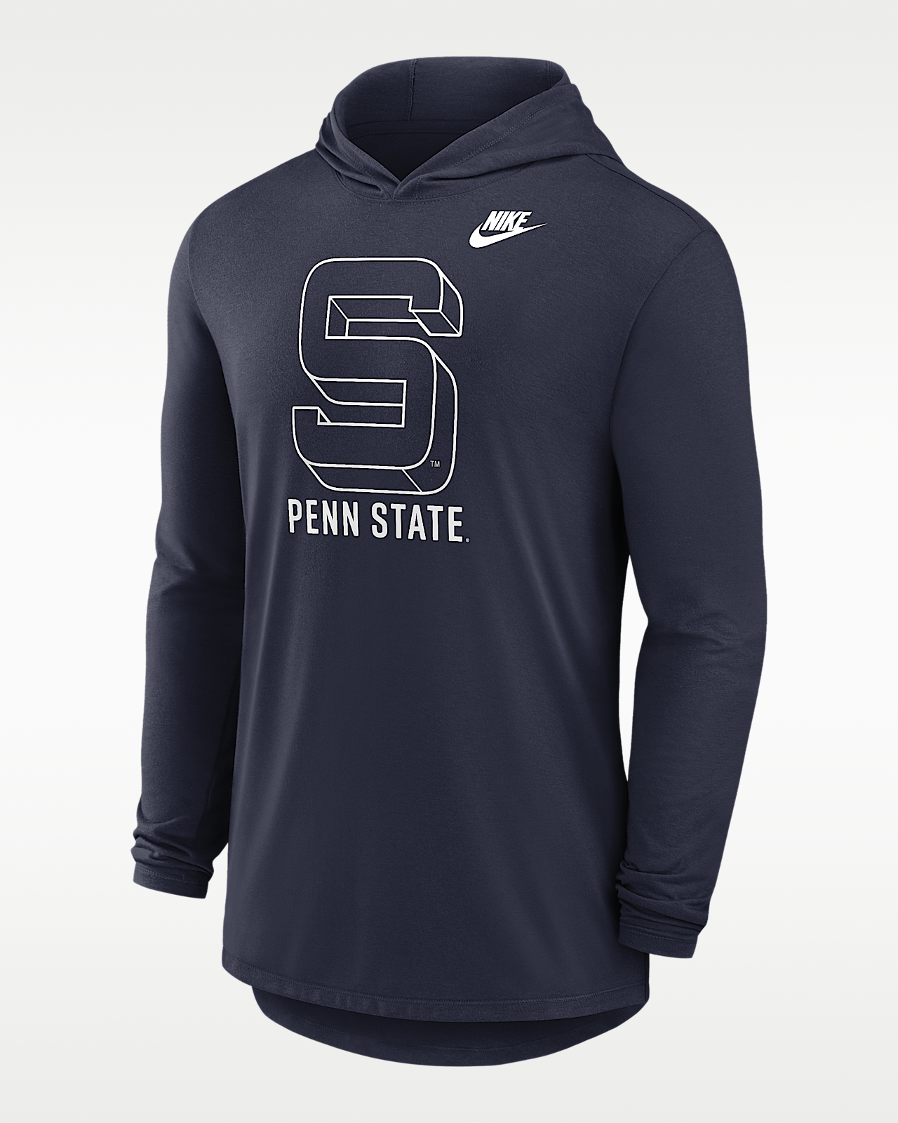 Мужская футболка Penn State Legacy Nike Dri-FIT College Long-Sleeve Hooded
