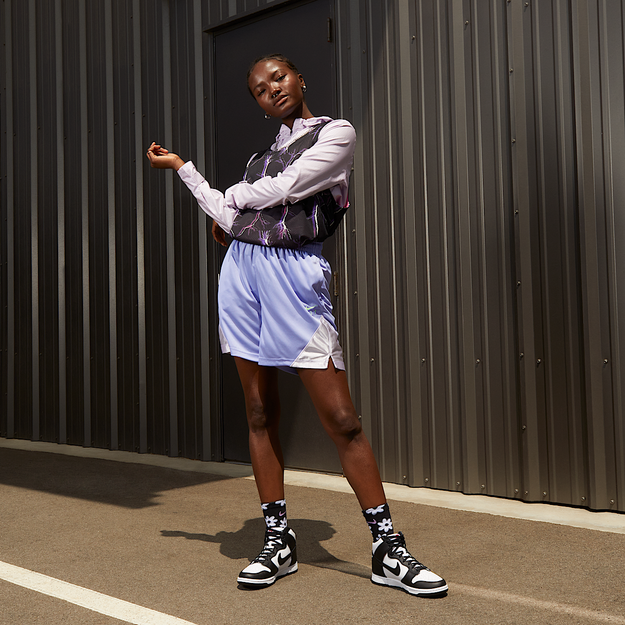 Nike Dunk High sneaker Wit/University Red/Zwart