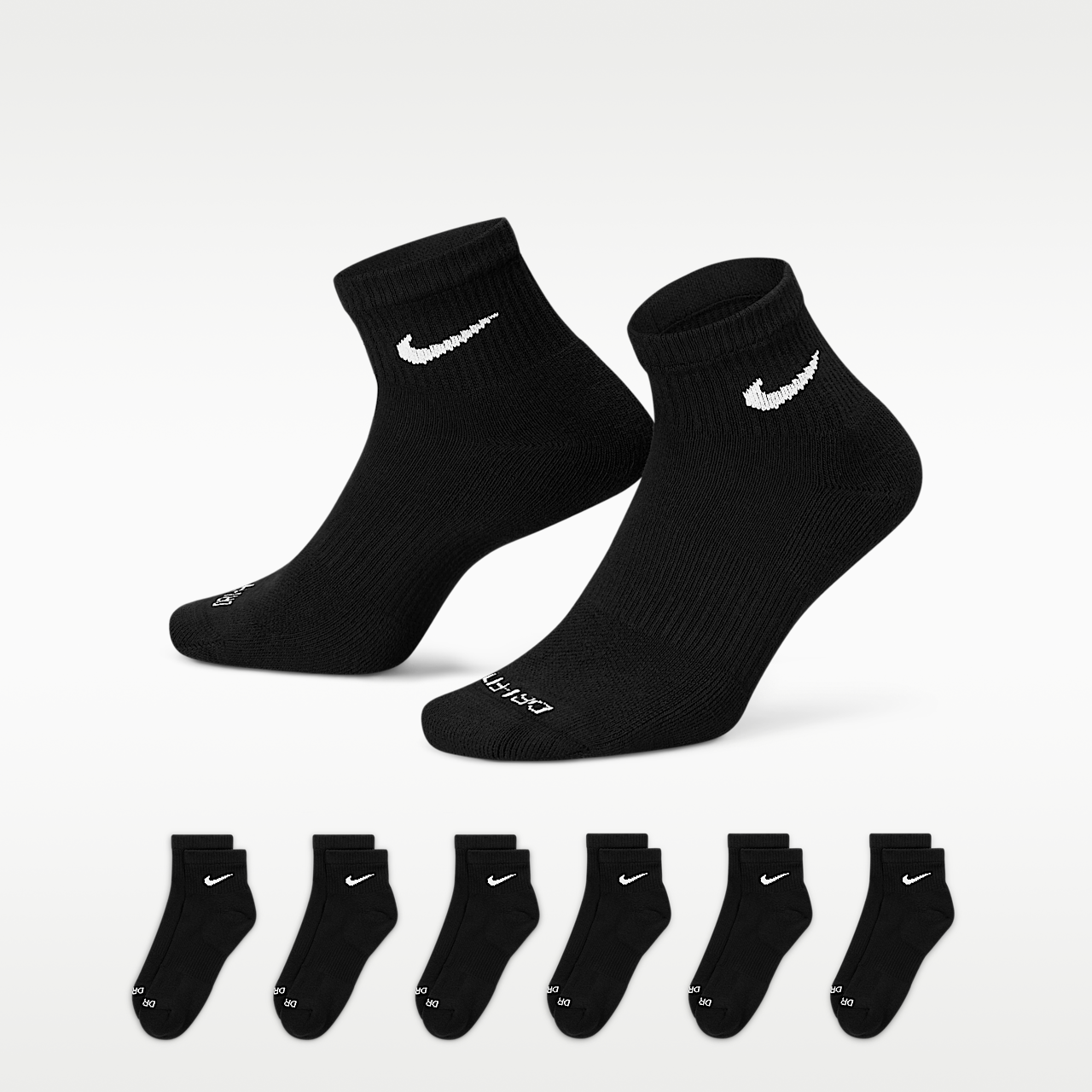 Nike Everyday Plus Cushioned (Black/White)