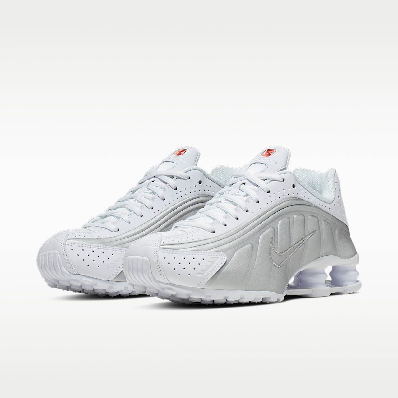 Nike Shox sneaker Wit/Metallic Silver/Max Orange/Wit